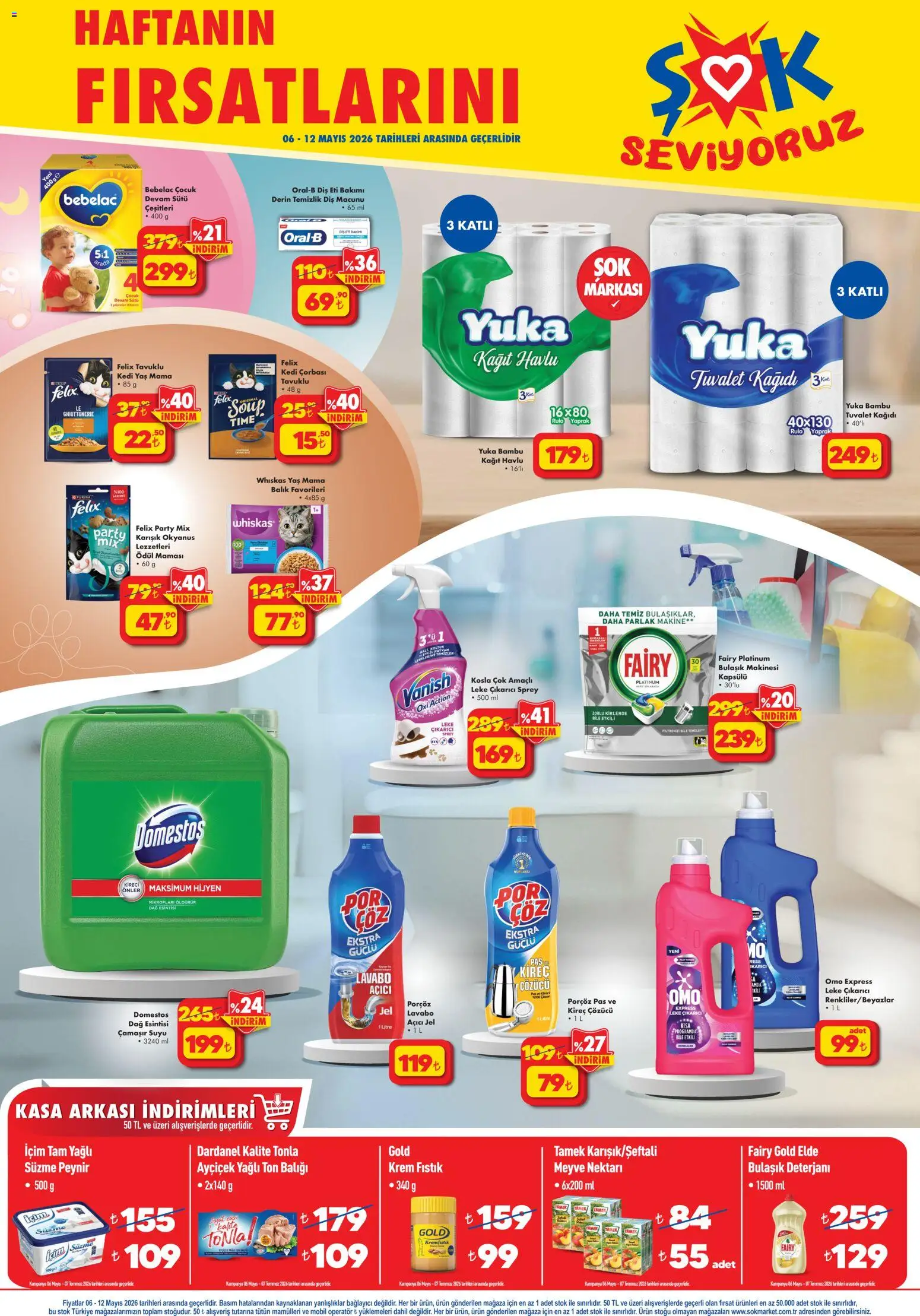 Şok Market Katalog - 06.05.2026 tarihinden itibaren geçerlidir | Sayfa: 2 | Ürünler: Krem, Peynir, Meyve, Kasa