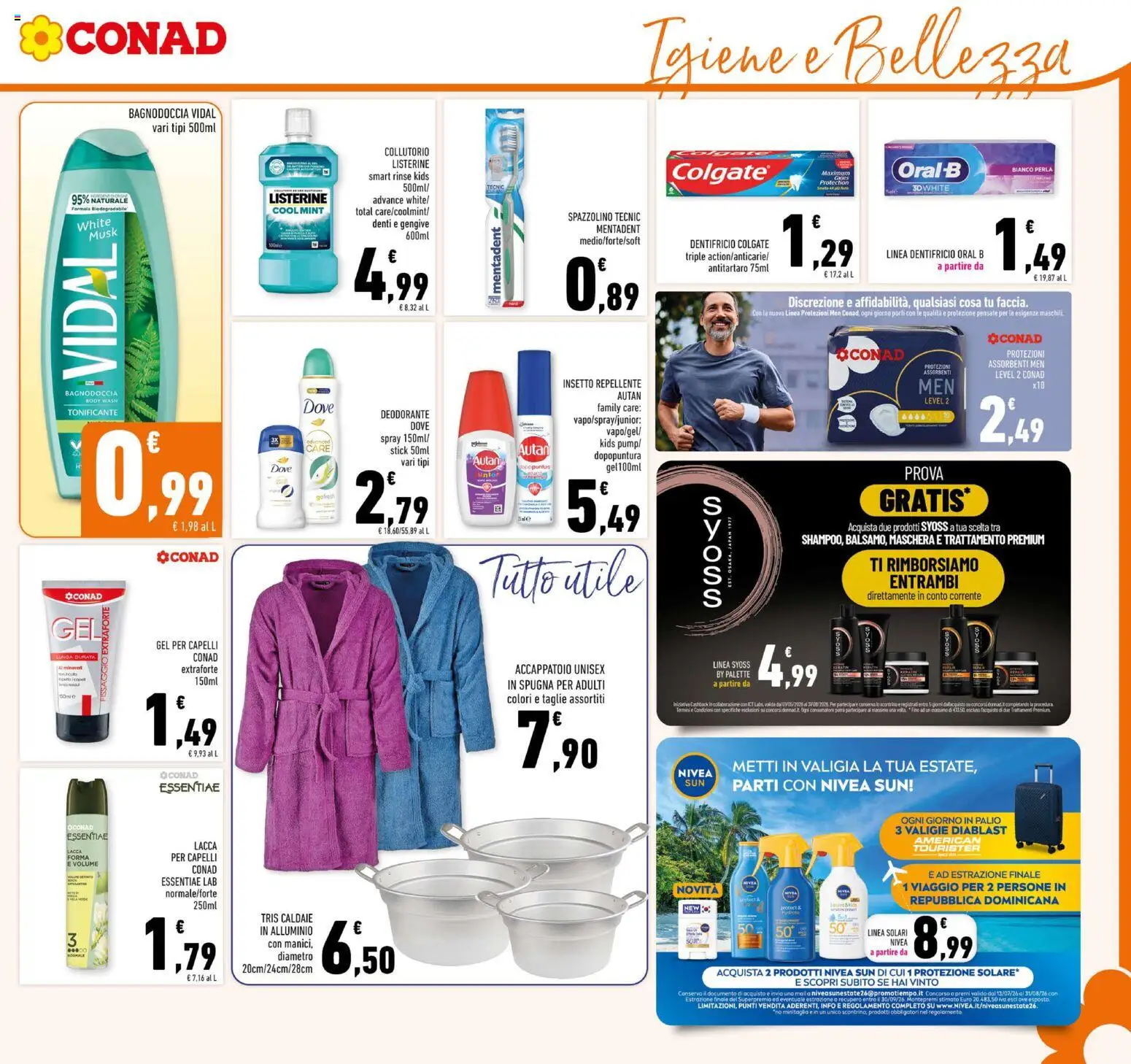 Volantino Conad del 29/07/2026 | Pagina: 21 | Prodotti: Spugna, Collutorio, Valigia, Bagno