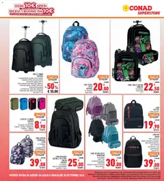 Anteprima del volantino ZAINO HBR JORDAN, 100% poliestere, ampio scomparto principale, tasca interna porta pc, tasca frontale con chiusura a zip, capacità 25 l valido a partire dal 30/07/2026 | Pagina: 26 | Prodotti: Jordan, Zaino, USB, Trolley