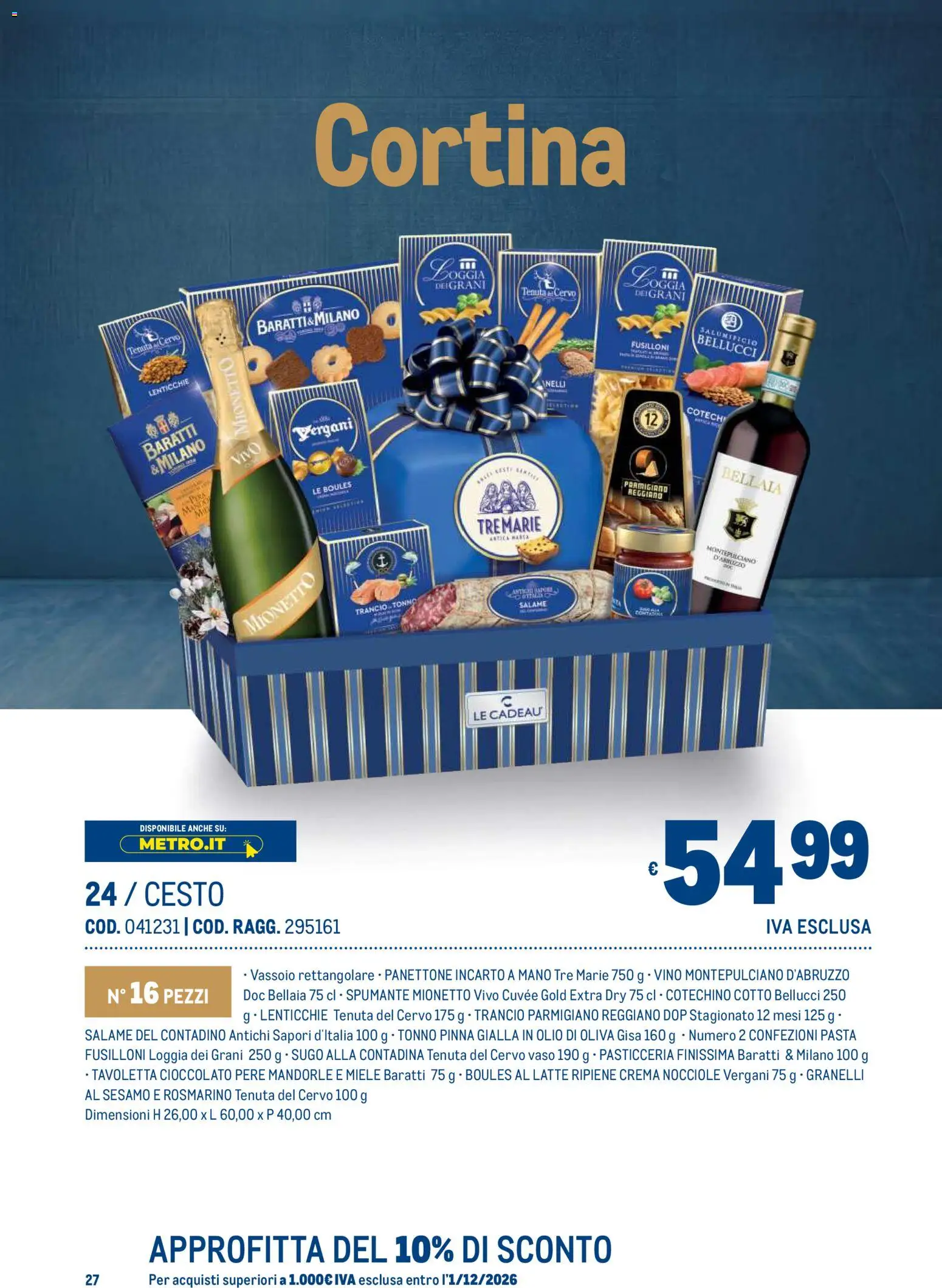 Volantino Metro del 19/10/2026 | Pagina: 27 | Prodotti: Salame, Pasta, Spumante, Tavoletta