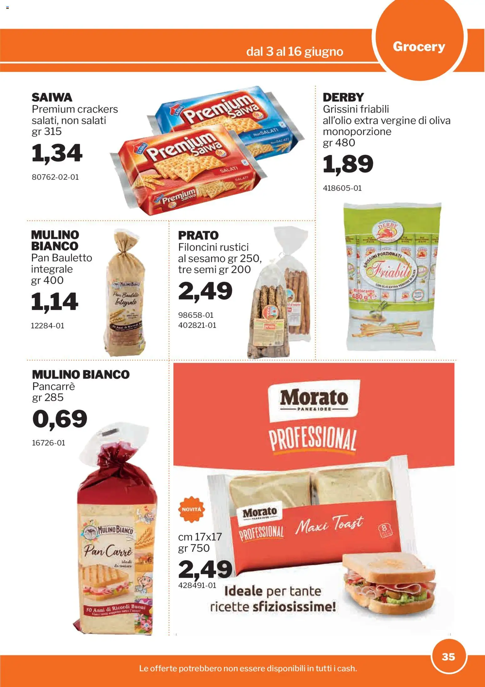 Volantino Sogegross del 03.06.2026 | Pagina: 35 | Prodotti: Crackers, Grissini, Rustici