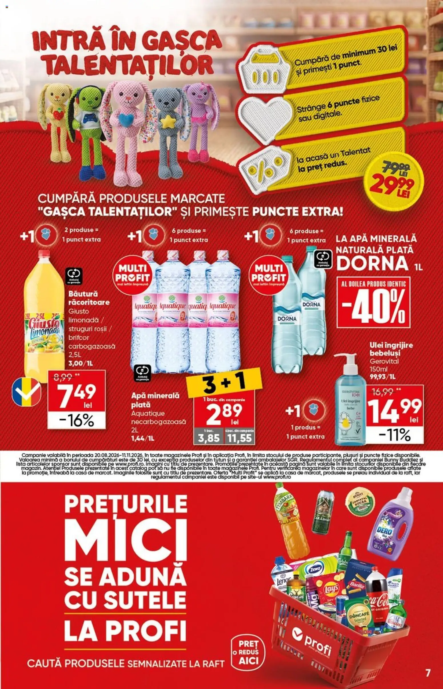 Noul catalog Profi – valabil de la 03.09.2026 | Pagină: 7 | Produse: Apa minerala plata, Doncafe, Roșii, Apă