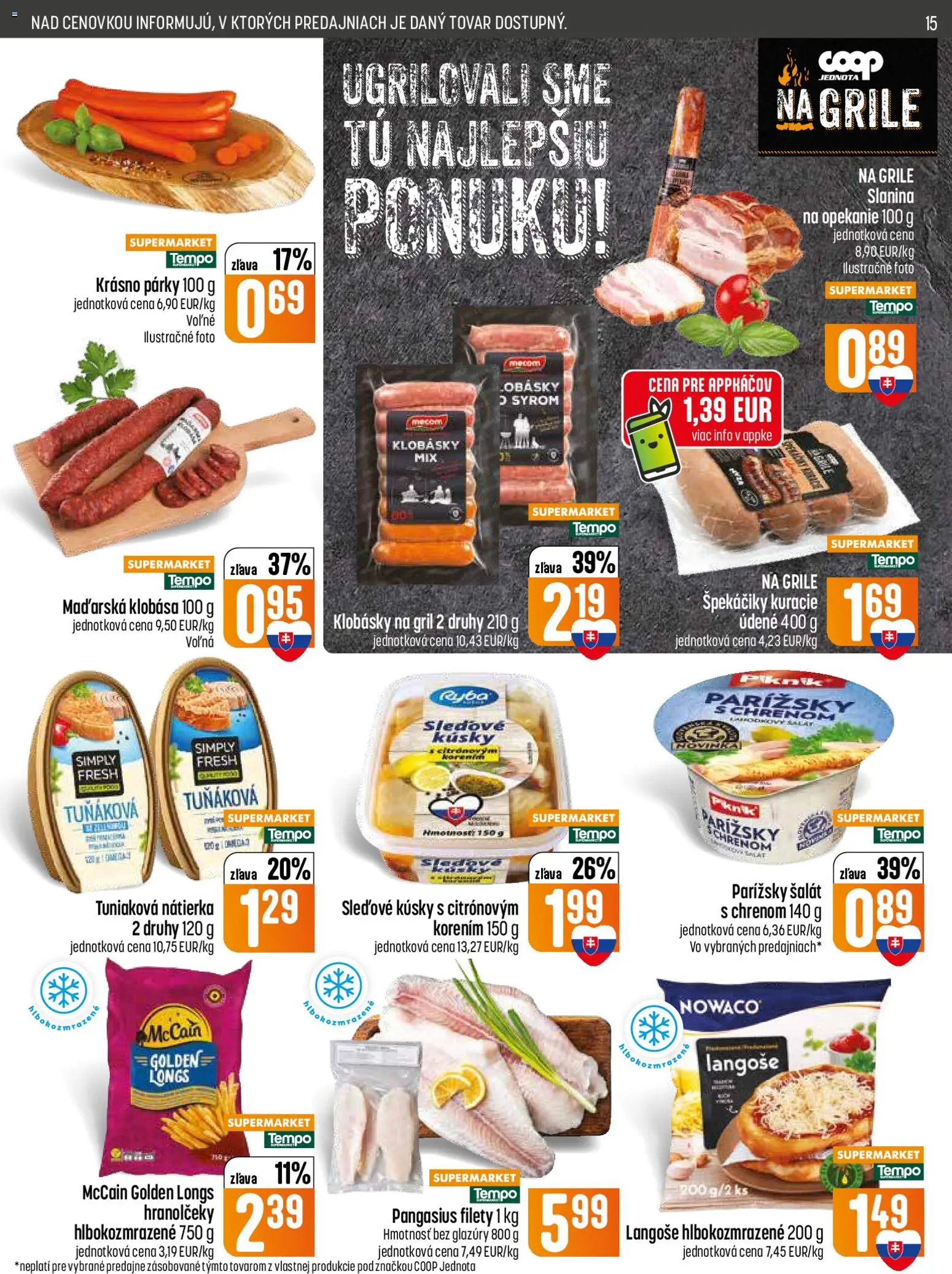 Nové COOP Jednota akcie – leták je platný od 16.07.2026 | Strana: 15
