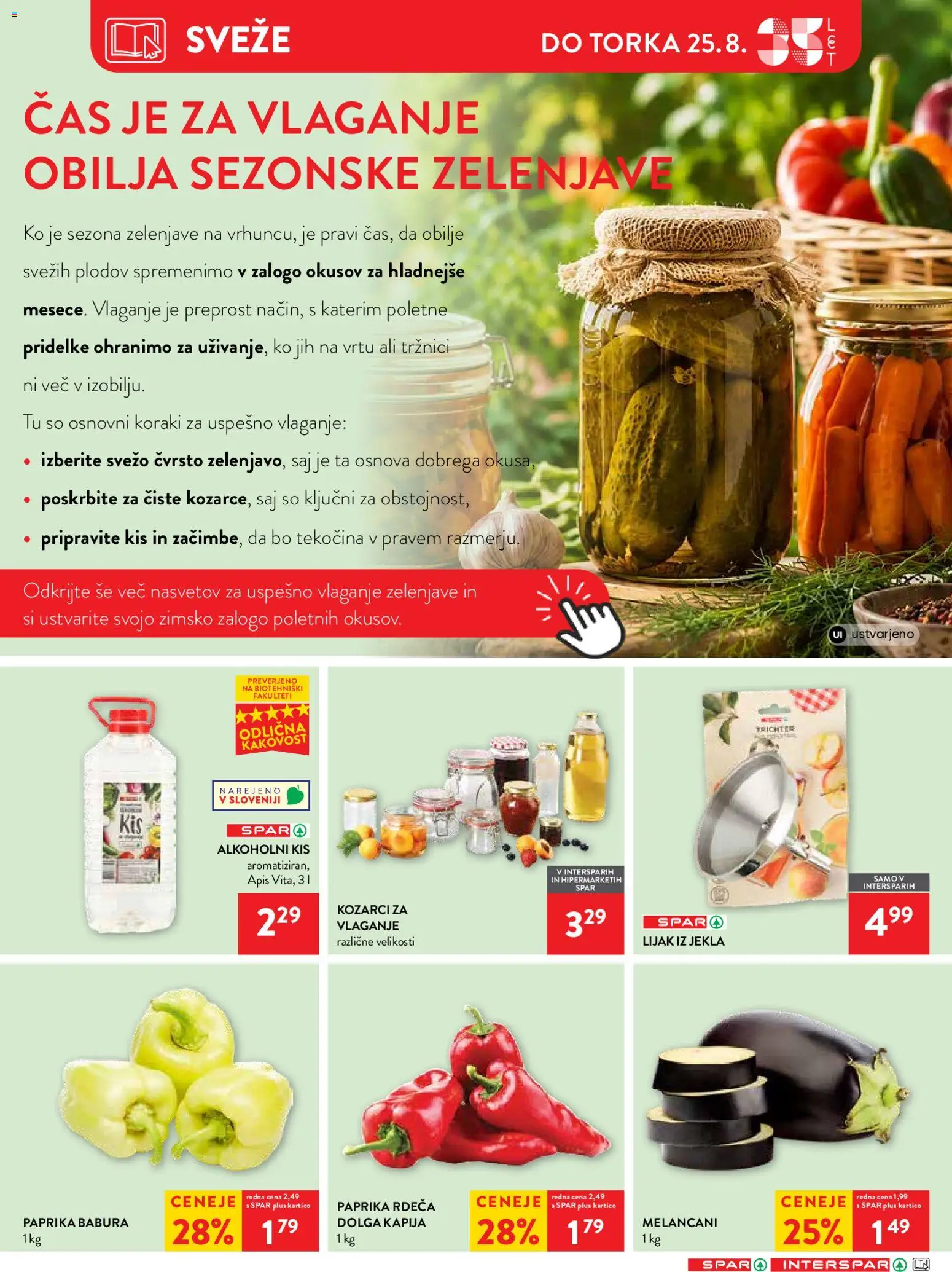Novi Spar katalog ponudbe – veljaven od 19.08.2026 | Stran: 13 | Izdelki: Paprika, Melancani, Kis