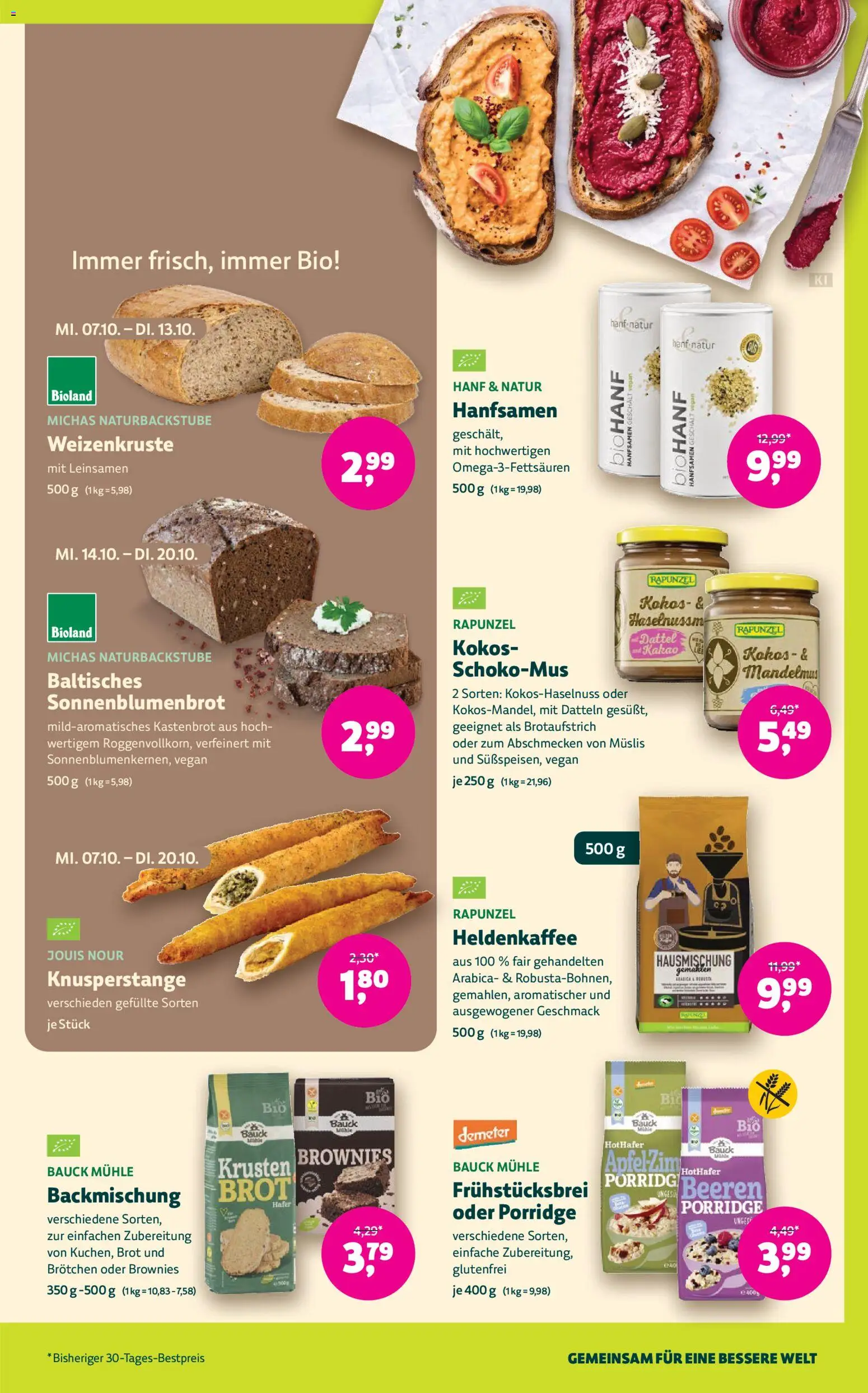 Denns BioMarkt Angebote – gültig ab 07.10.2026 | Seite: 11 | Produkte: Mühle, Dattel, Brot