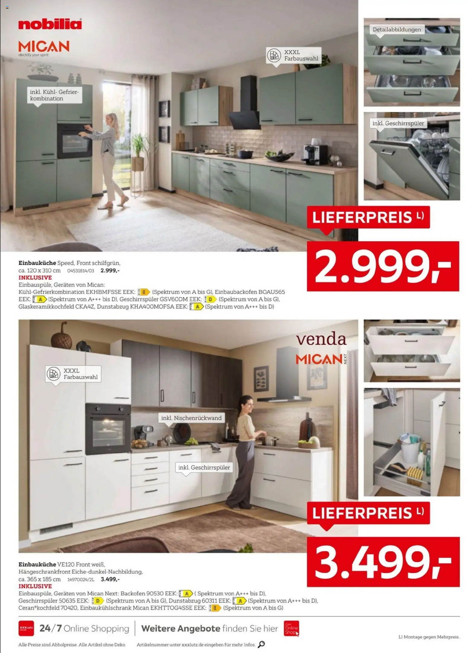 XXXLutz Jubiläum – gültig ab 22.08.2026 | Seite: 12 | Produkte: Einbauküche, Backofen, Dunstabzug, Kühlgefrierkombination