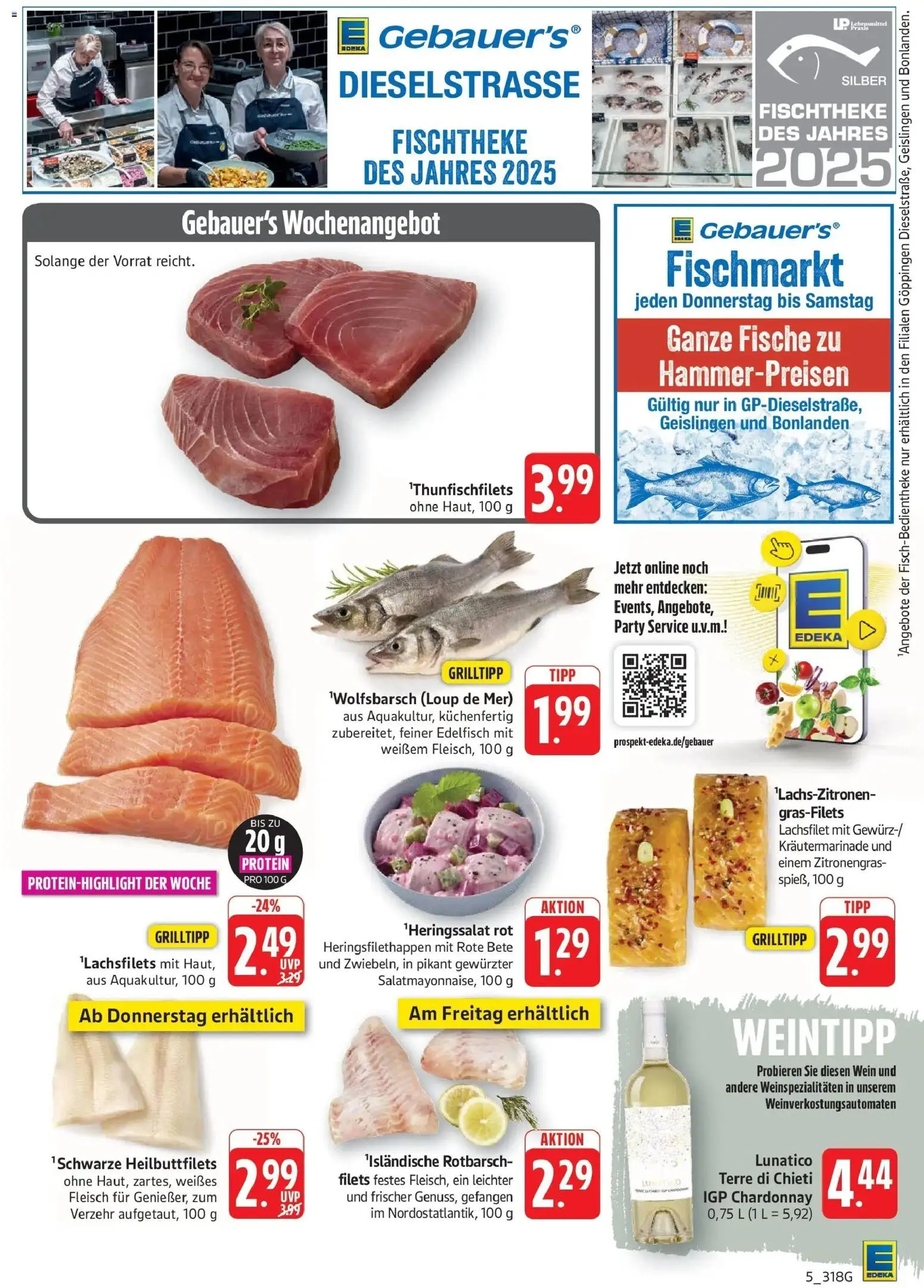 Edeka Prospekt Eislingen (ab 31.08.2026) » Angebote Online | Seite: 5 | Produkte: Zitronengras, Wein, Fleisch