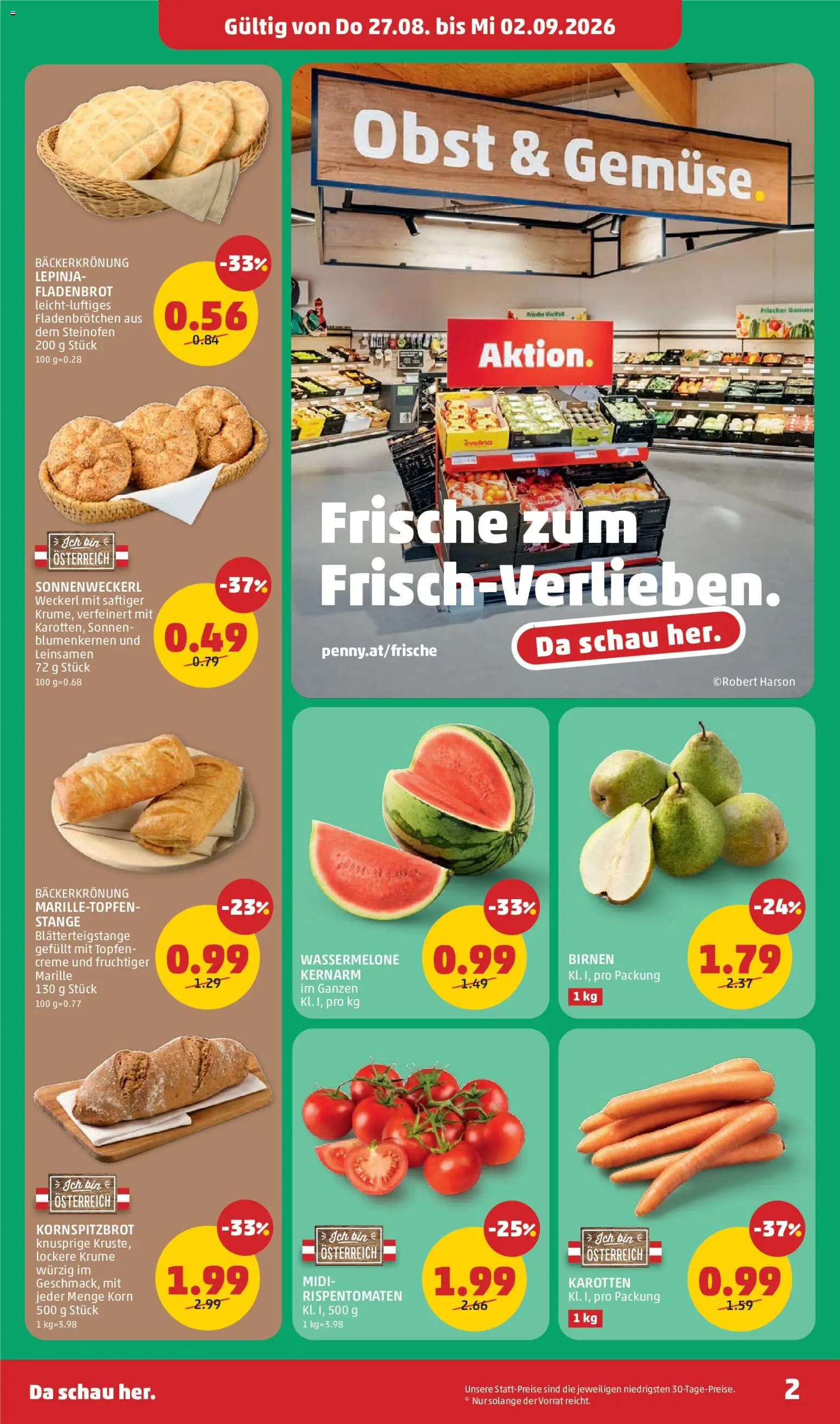 Penny Markt Eröffnung in 4490 St. Florian gültig ab 23.08.2026 | Seite: 2 | Produkte: Obst, Wassermelone, Creme