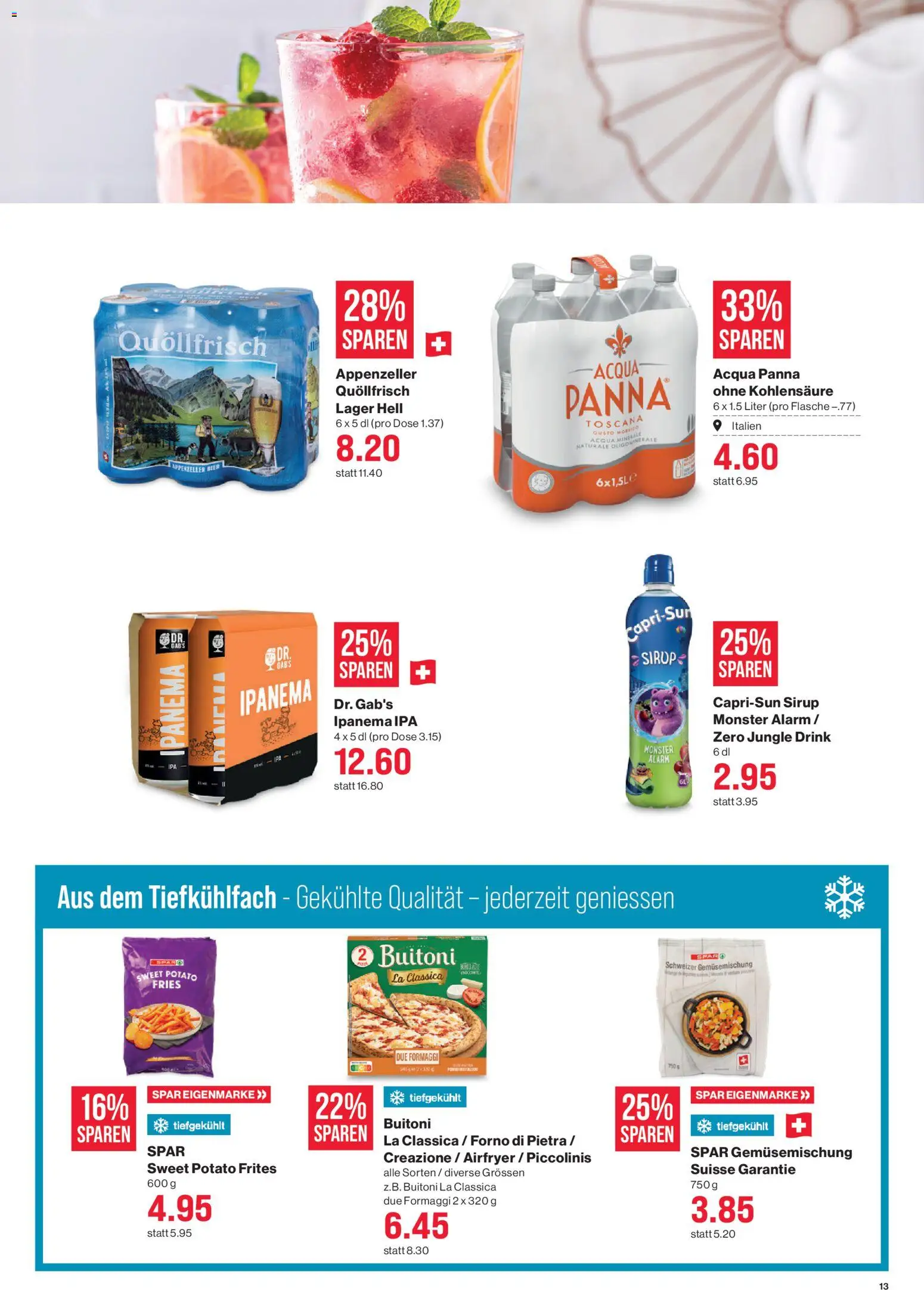 SPAR - SPAR Handels AG – gültig ab 21.05.2026 | Seite: 13 | Produkte: Sirup, Bier, Demlik