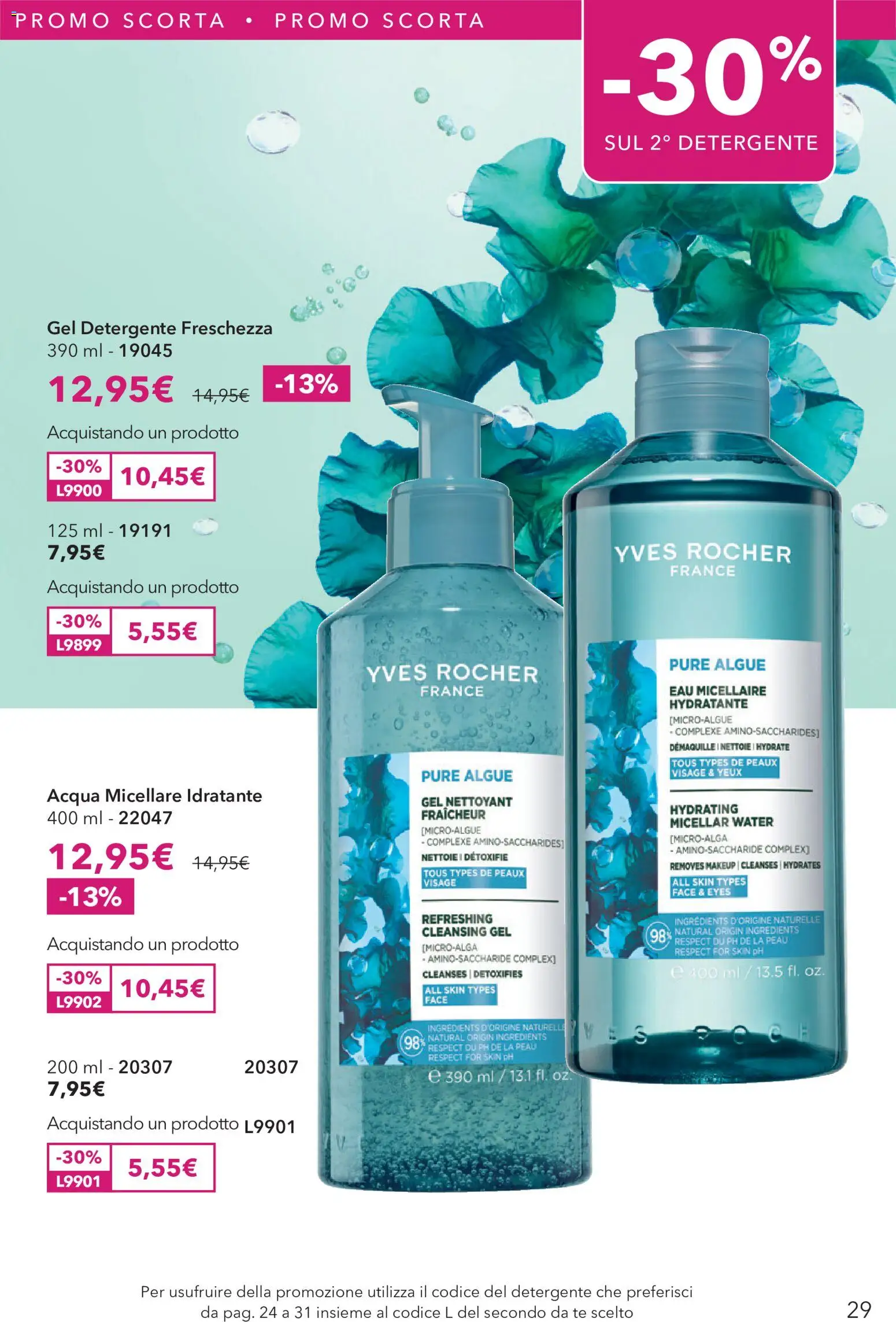 Volantino Yves Rocher del 31/08/2026 | Pagina: 29 | Prodotti: Detergente, Tè, Acqua, Gel detergente