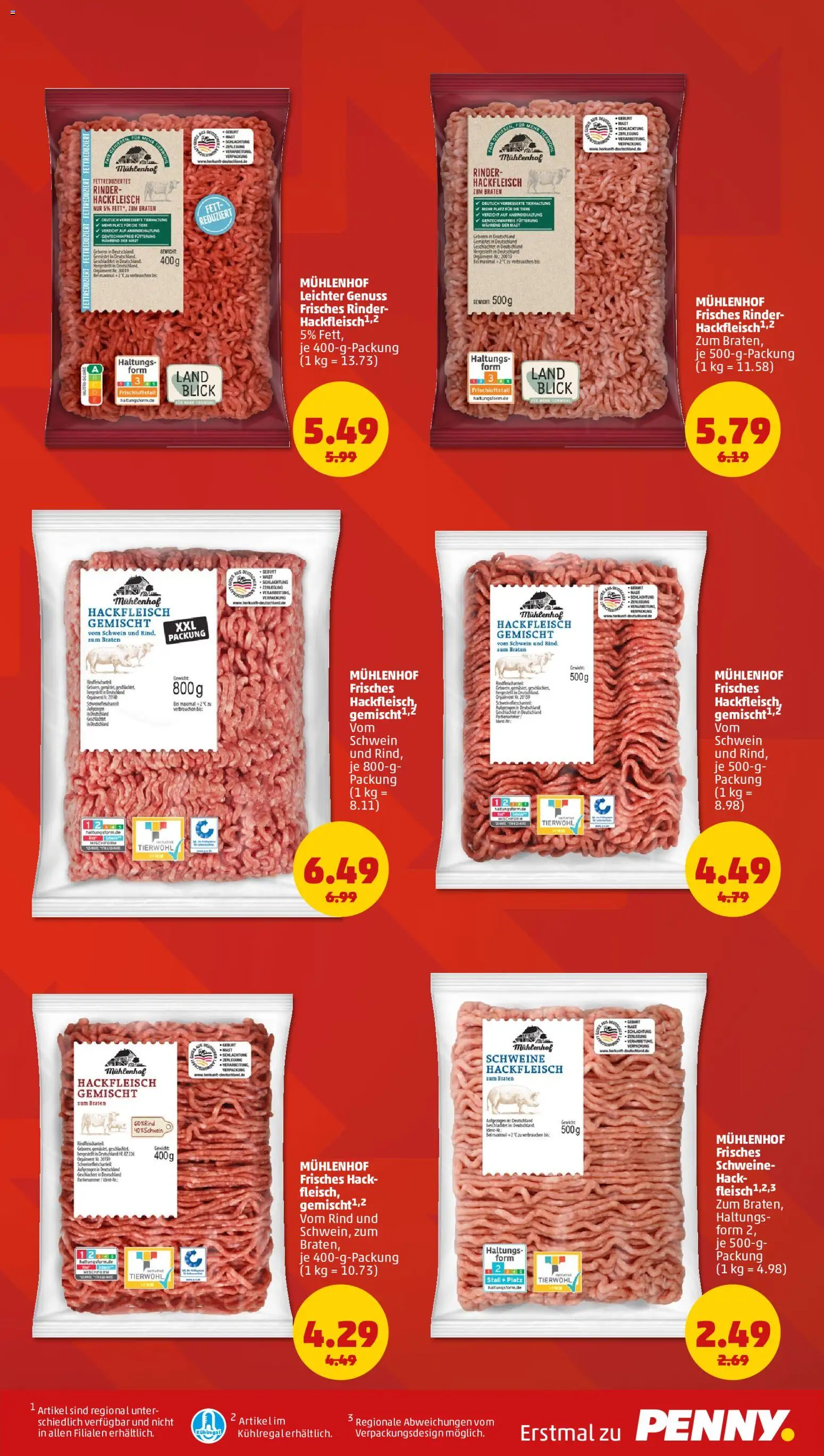 Penny Prospekt – gültig ab 17.08.2026 | Seite: 5 | Produkte: Gewicht, Hackfleisch
