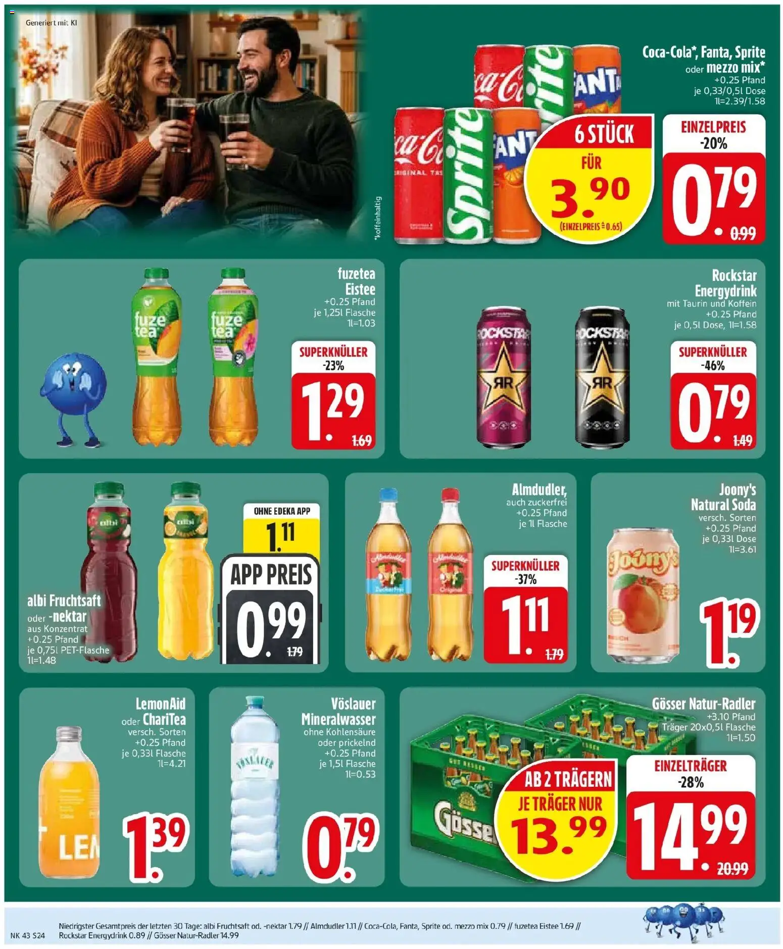 Edeka Prospekt Olching (ab 19.10.2026) » Angebote Online | Seite: 26 | Produkte: Mezzo mix, Sprite, Rockstar, Mineralwasser