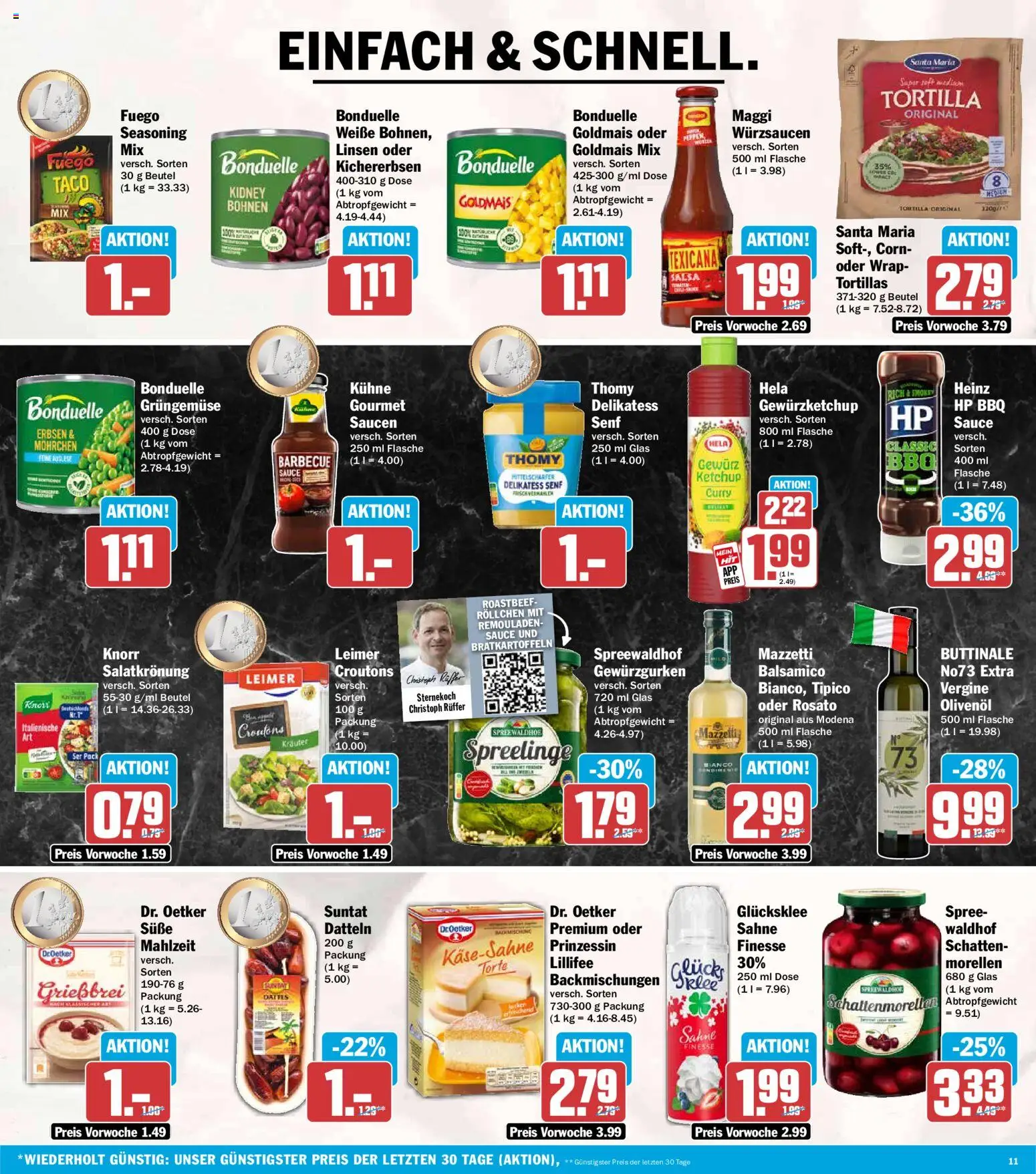 HIT Prospekt – gültig ab 27.07.2026 | Seite: 11 | Produkte: Maggi, Balsamico, Roastbeef, Erbsen