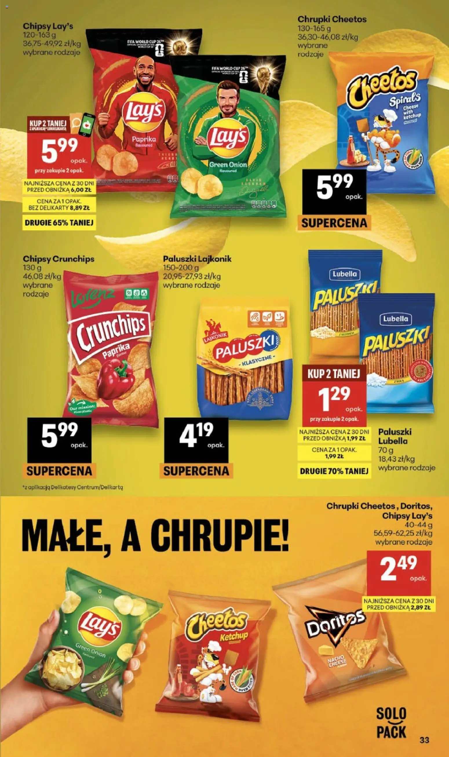 Delikatesy Centrum gazetka od 21.05.2026 | Strona: 33 | Produkty: Chipsy, Chrupki, Delikatesy, Doritos
