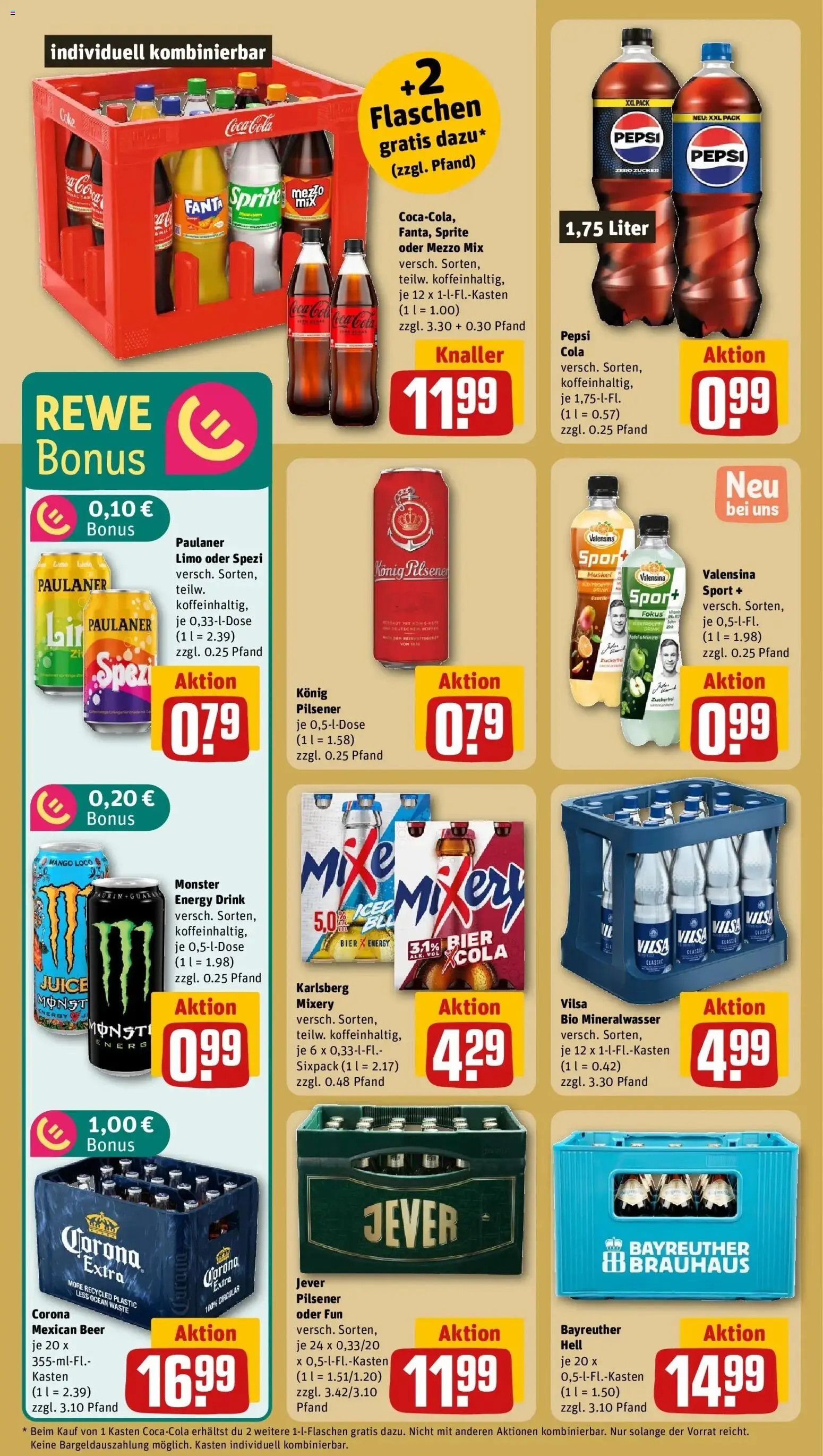 REWE Prospekt ab 04.05.2026 zum Blättern » Angebote | Seite: 24 | Produkte: Sprite, Cola, Bier, Zucker