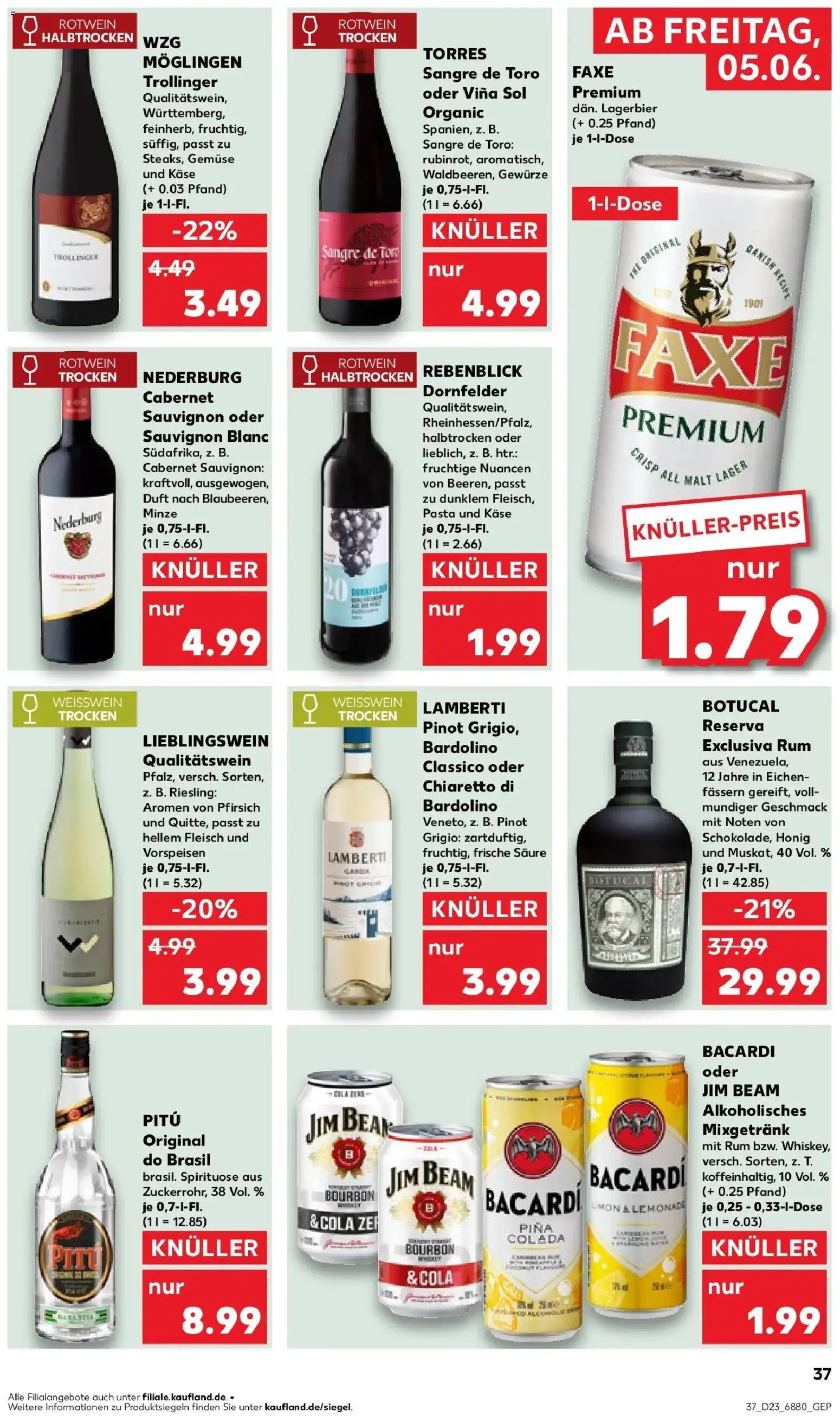 Kaufland Prospekt St. Ingbert – gültig ab 04.06.2026 | Seite: 37 | Produkte: Jim beam, Cola, Käse, Bourbon