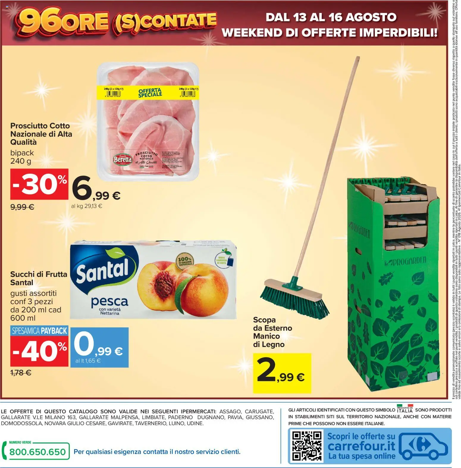 Volantino Carrefour del 06/08/2026 | Pagina: 42 | Prodotti: Prosciutto Cotto, Prosciutto, Scopa, Scaffale