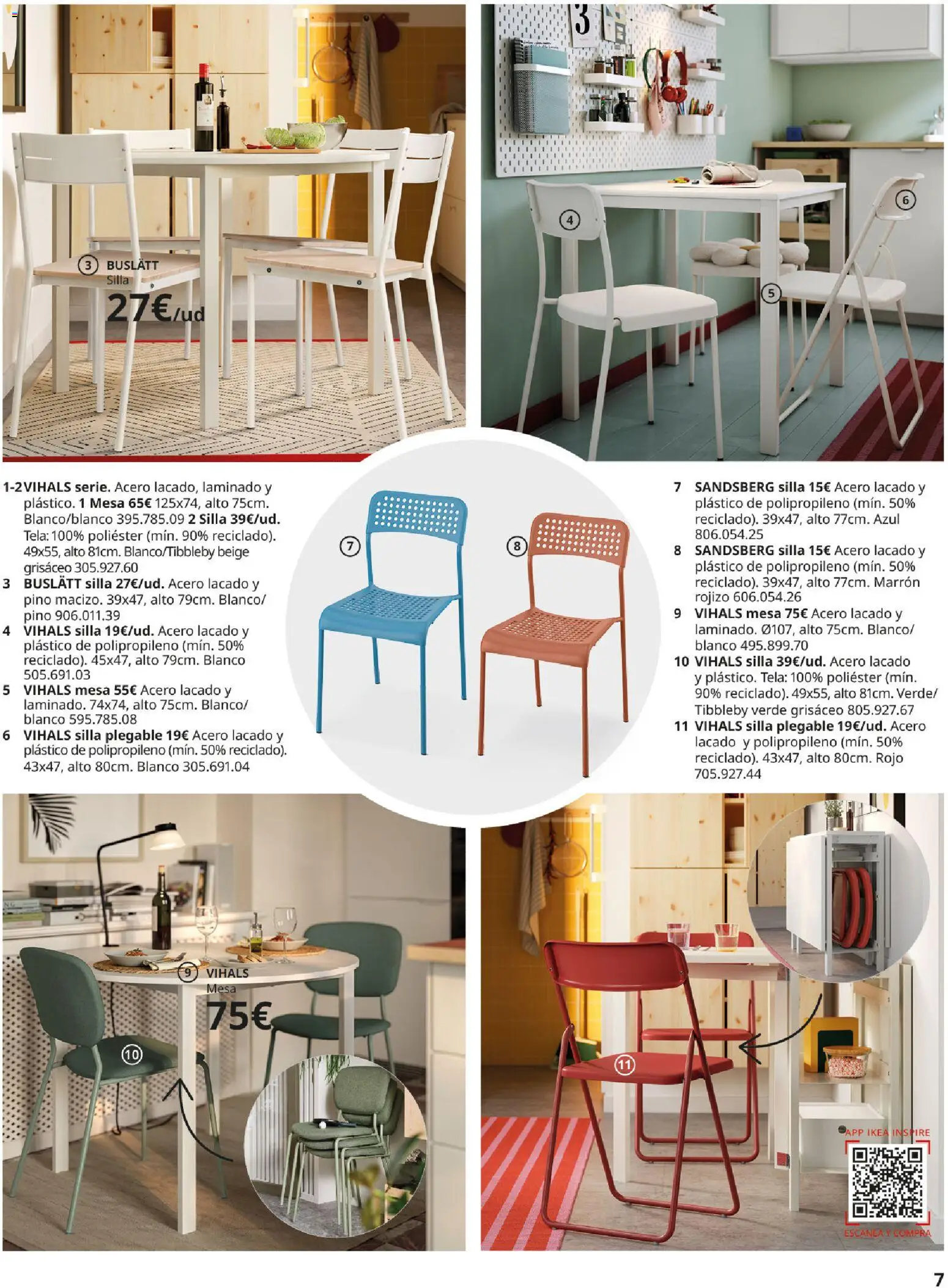 IKEA - Comedores │ válido desde el 01/09/2026 | Página: 7 | Productos: Mesa, Silla