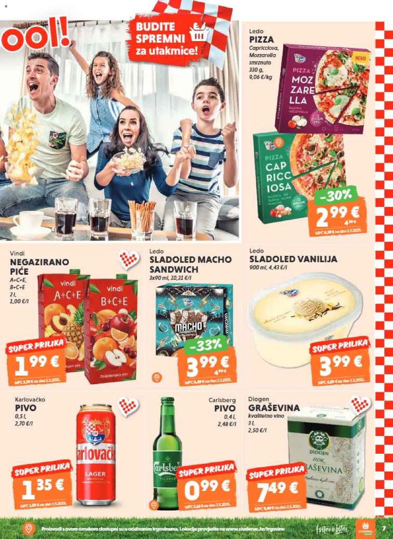 Studenac katalog | vrijedi od 03.06.2026 | Stranica: 7 | Proizvodi: Pizza, Vino, Pivo, Sladoled