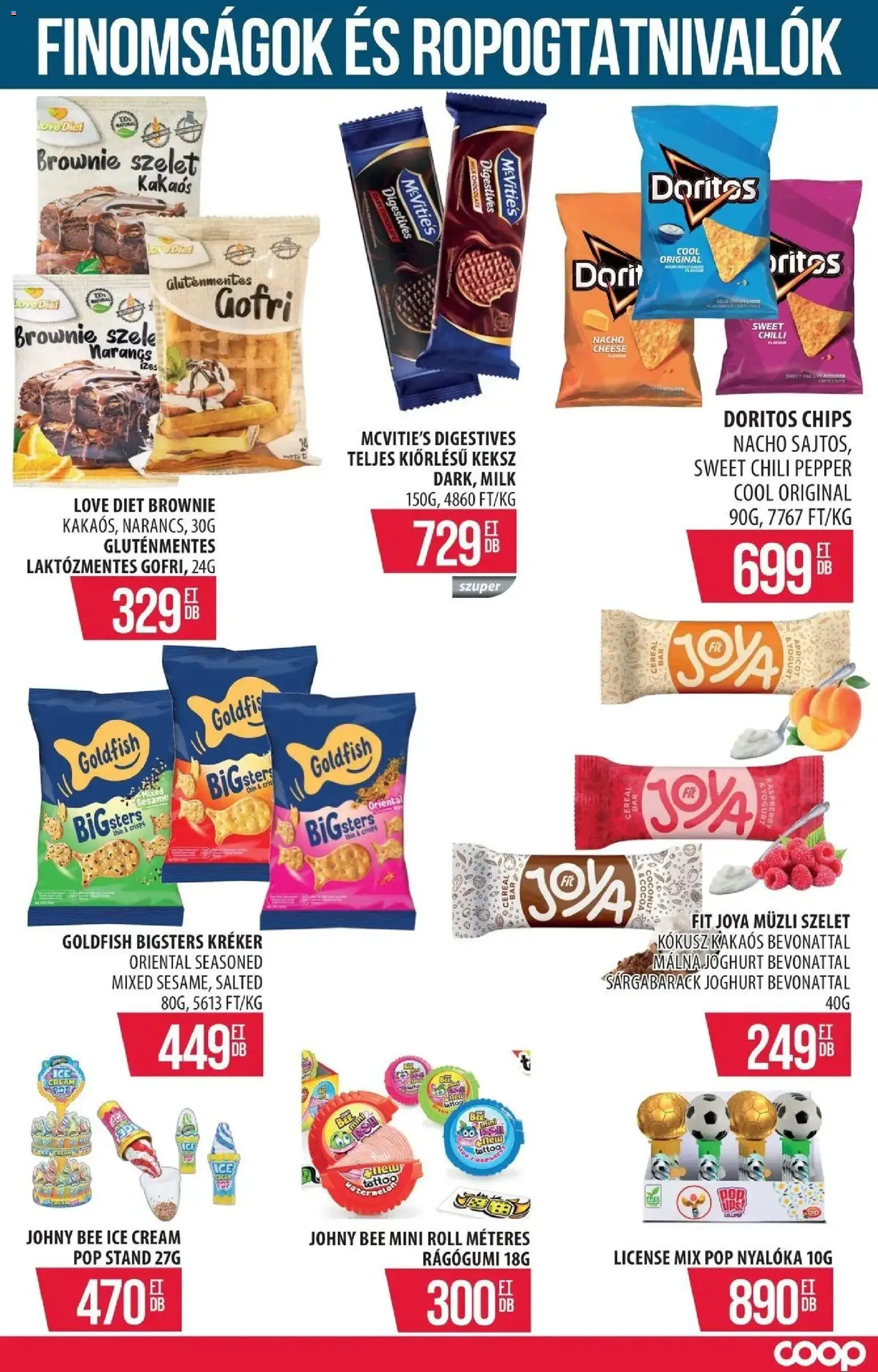 COOP Szolnok akciós ujság - amely érvényes a következő dátumtól: 2026.08.06. | Oldal: 15 | Termékek: Chips, Nyalóka, Kréker, Joghurt