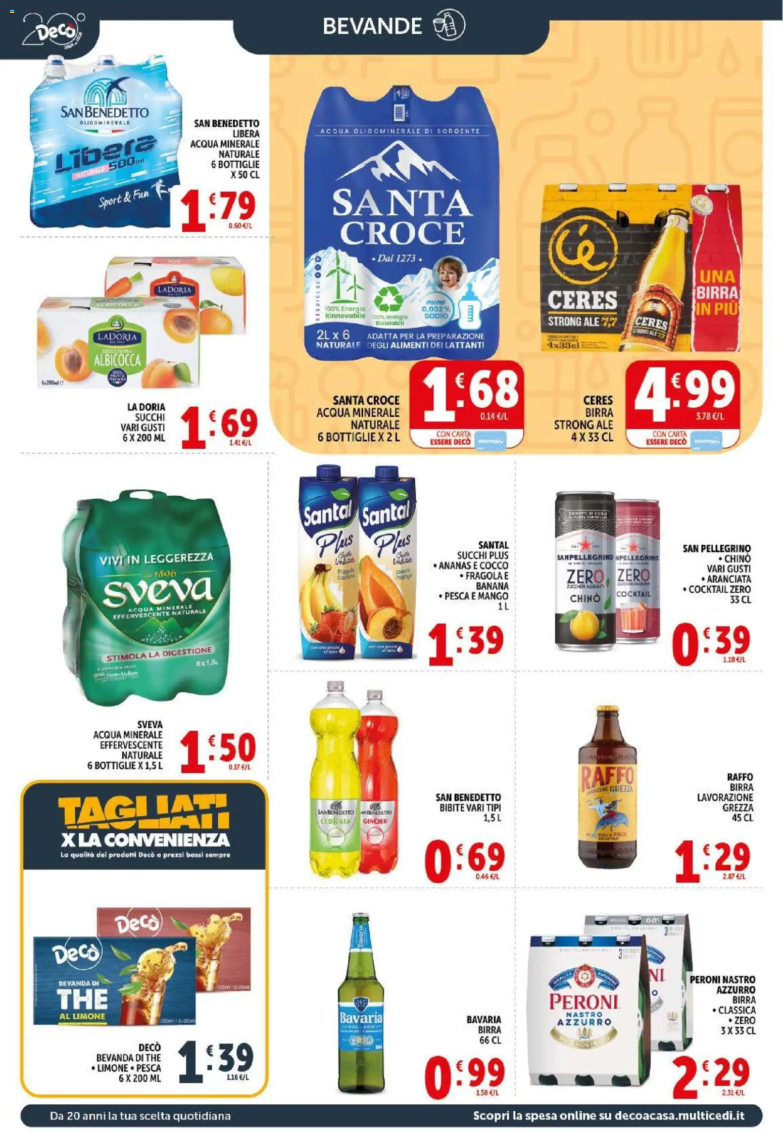 Volantino Decò del 09.04.2026 | Pagina: 16 | Prodotti: Birra, Cerotti, Pesca, Cocco