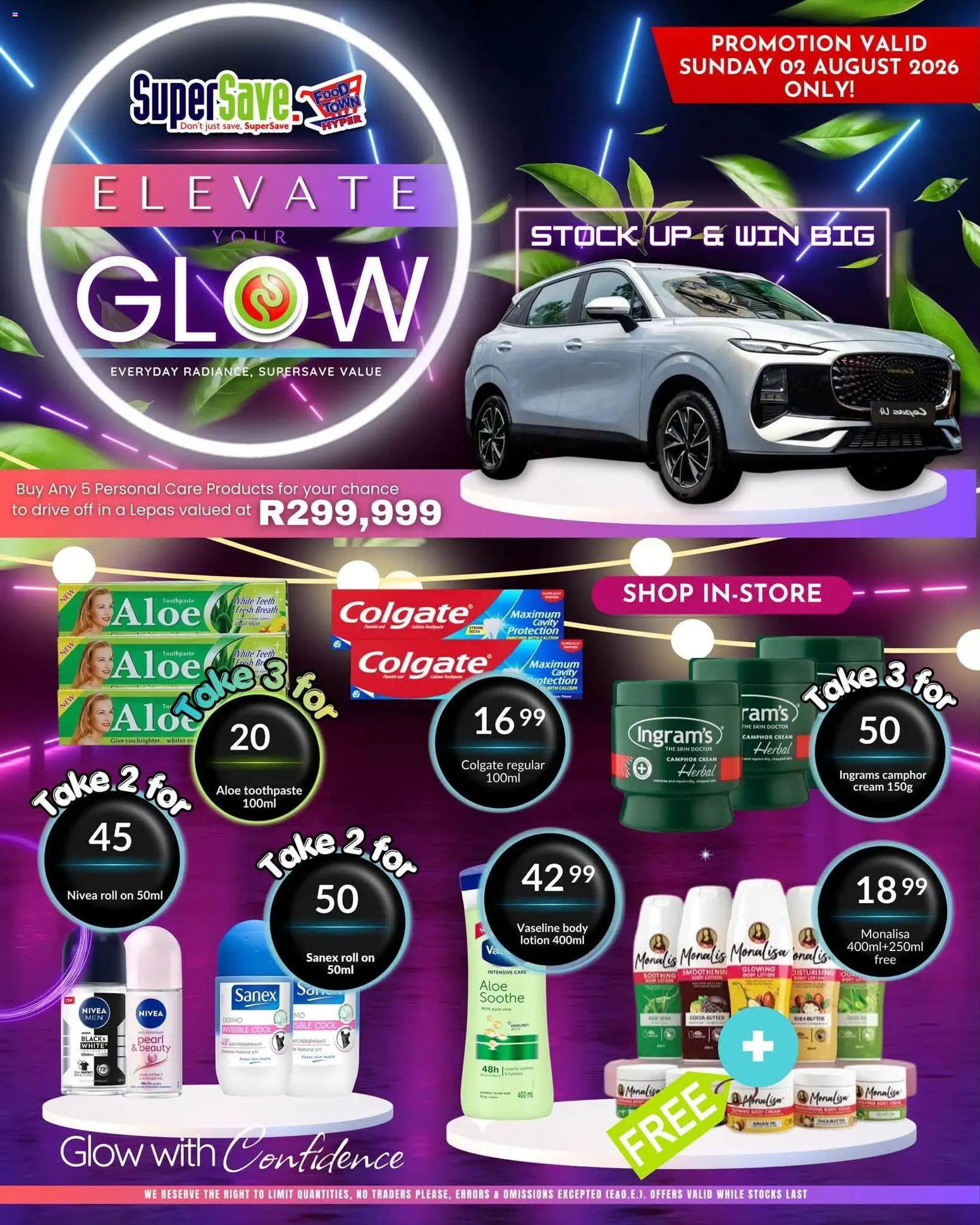 New Super Save catalogue – valid from 02/08/2026 | Page: 2 | Products: Butter, Stock, Toothpaste, Lotion