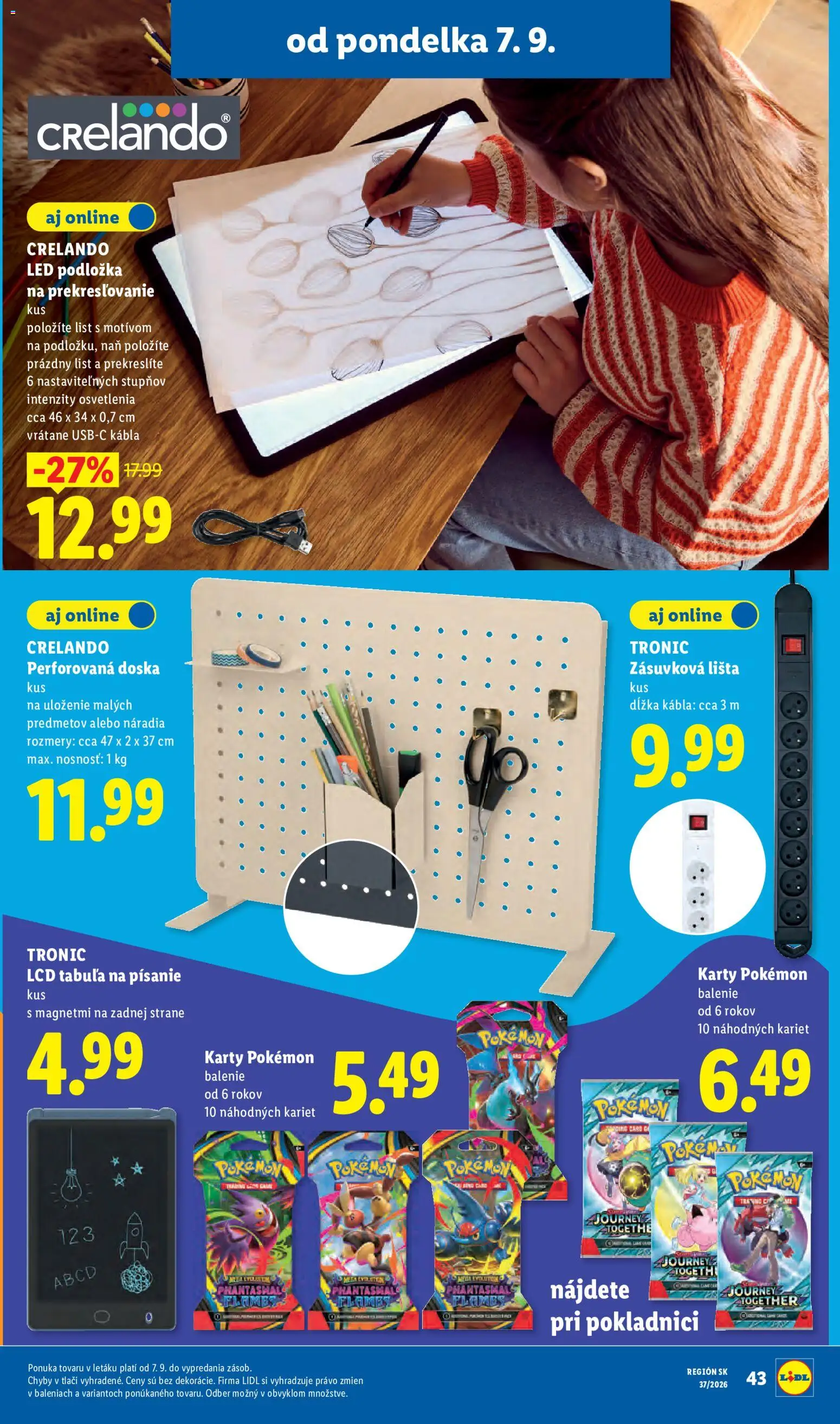 Nové Lidl akcie – leták je platný od 07.09.2026 | Strana: 59 | Produkty: Tablet, Led