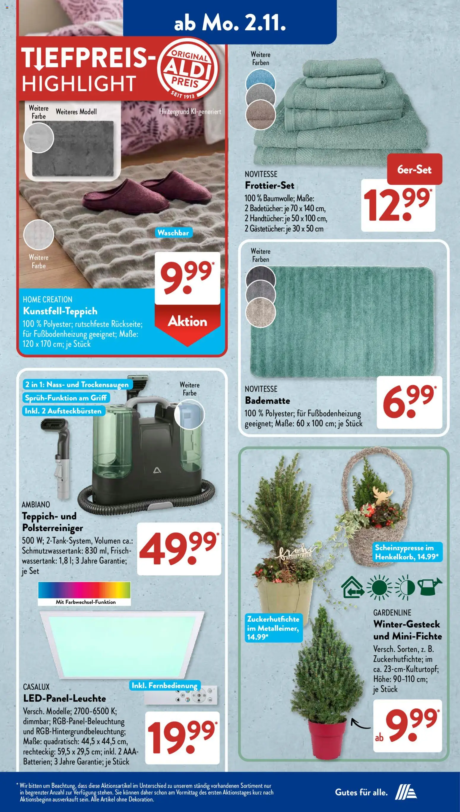 Aldi Süd Prospekt – gültig ab 02.11.2026 | Seite: 5 | Produkte: Teppich, Home creation