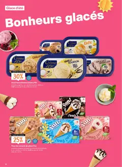 Tous les cornets de glace Fun, produits surgelés (excepté les articles dissociables), p. ex. vanille, 8 x 145 ml, 8.21 au lieu de 10.95, (100 ml = 0.71) ab 30.07.2026 gültig | Seite: 12 | Produkte: Glace, Bourbon, Creme
