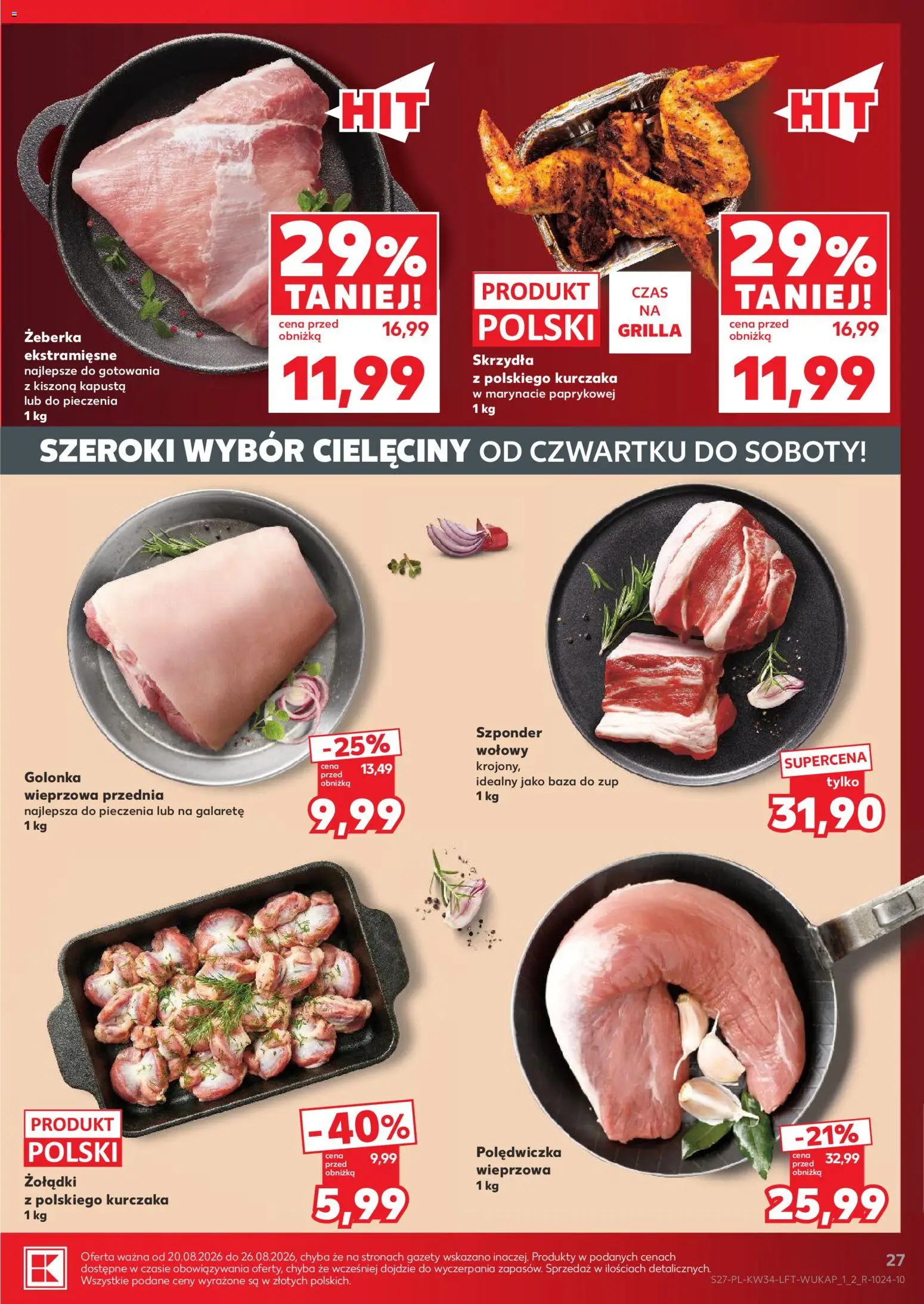Kaufland Polsko leták - Mocny start od 20.08.2026 | Strana: 27 | Produkty: Kapusta