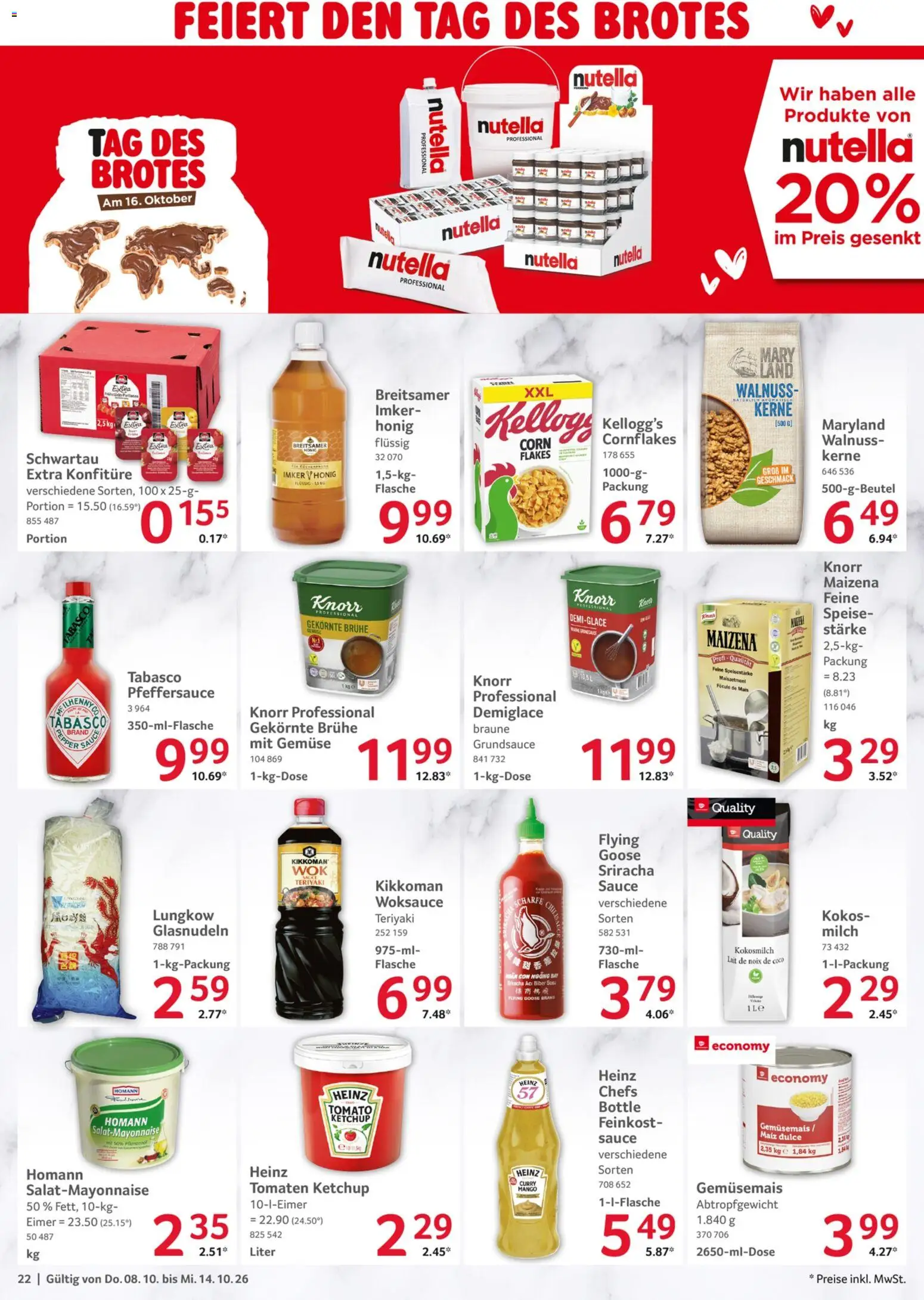 Selgros Prospekt – gültig ab 08.10.2026 | Seite: 22 | Produkte: Cornflakes, Kokosmilch, Mango, Ketchup