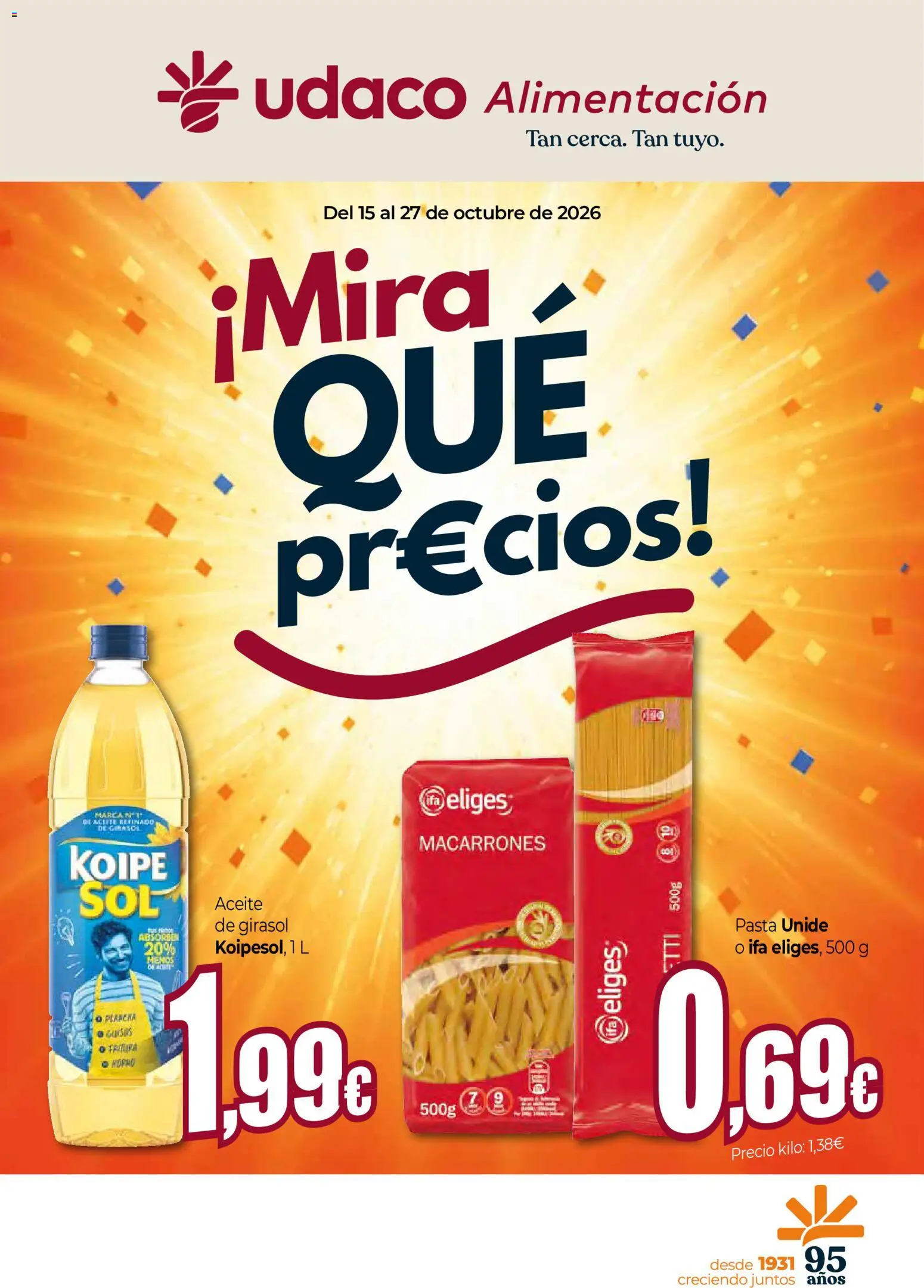 Unide Unidersario │ válido desde el 15/10/2026 | Página: 1 | Productos: Aceite, Pasta, Aceite de girasol