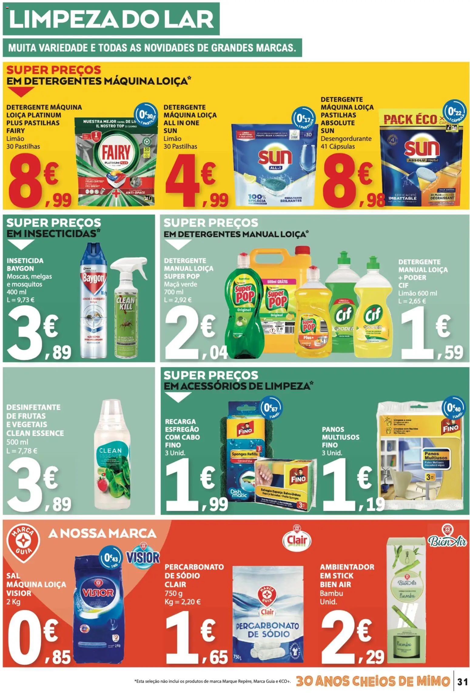 E.Leclerc folheto │ válido de 04.06.2026 | Página: 31 | Produtos: Agua, Esfregão, Inseticida, Detergente