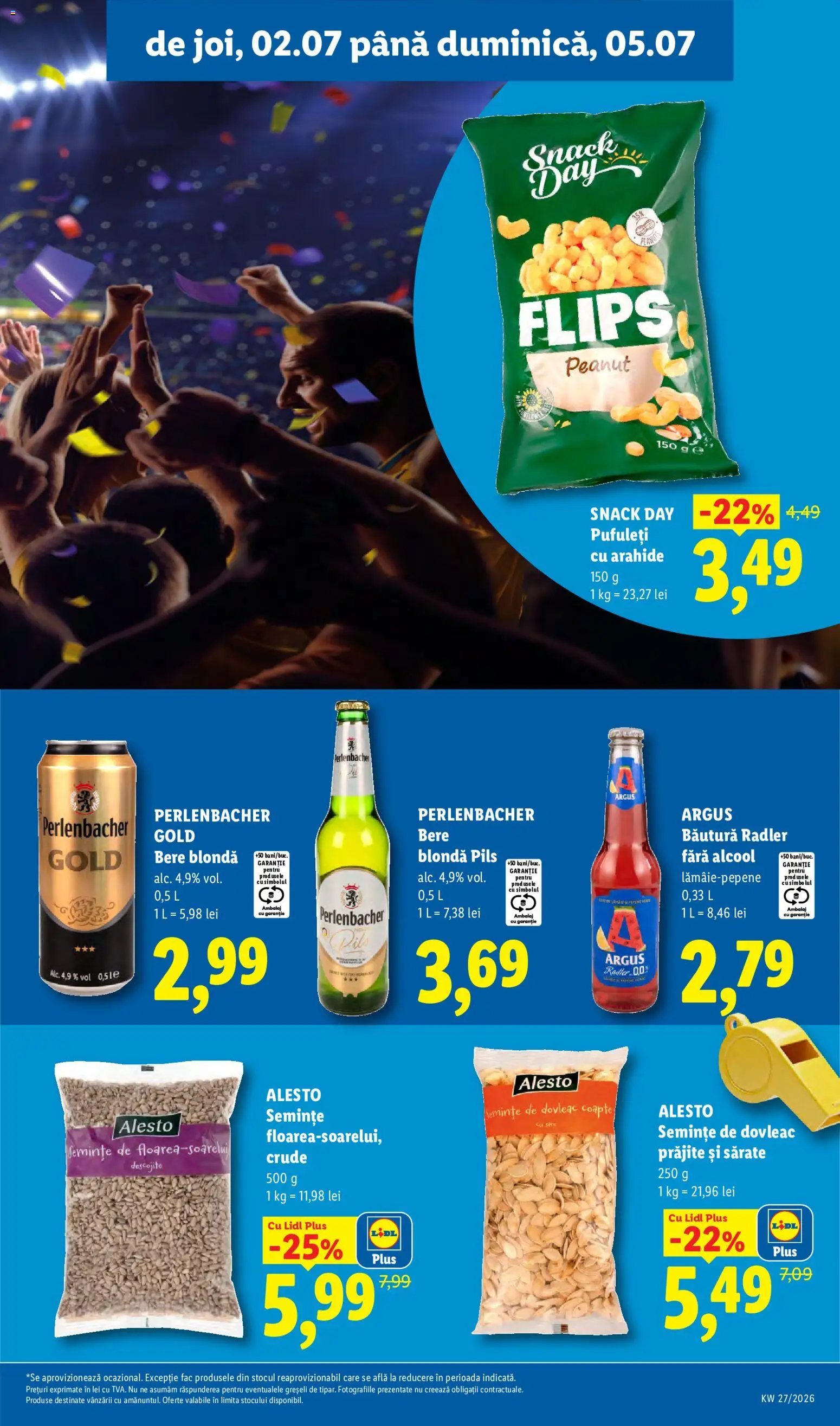 Noul catalog Lidl – valabil de la 29.06.2026 | Pagină: 81 | Produse: Dovleac, Arahide, Bere, Pufuleți