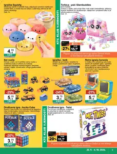 KTC Katalog igračke i tekstil - Pregled kataloga iz trgovine KTC, vrijedi od 23.09.2026 | Stranica: 9 | Proizvodi: Puzzle, Cijevi, Igraća konzola, Igračka