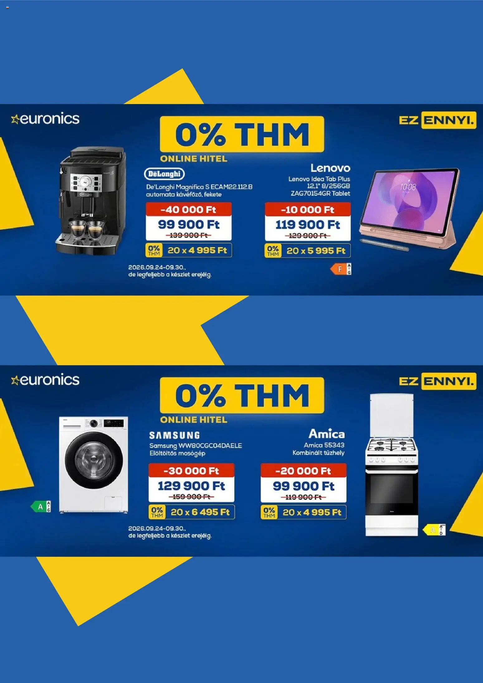 Euronics akciós ujság - amely érvényes a következő dátumtól: 2026.09.24. | Oldal: 1