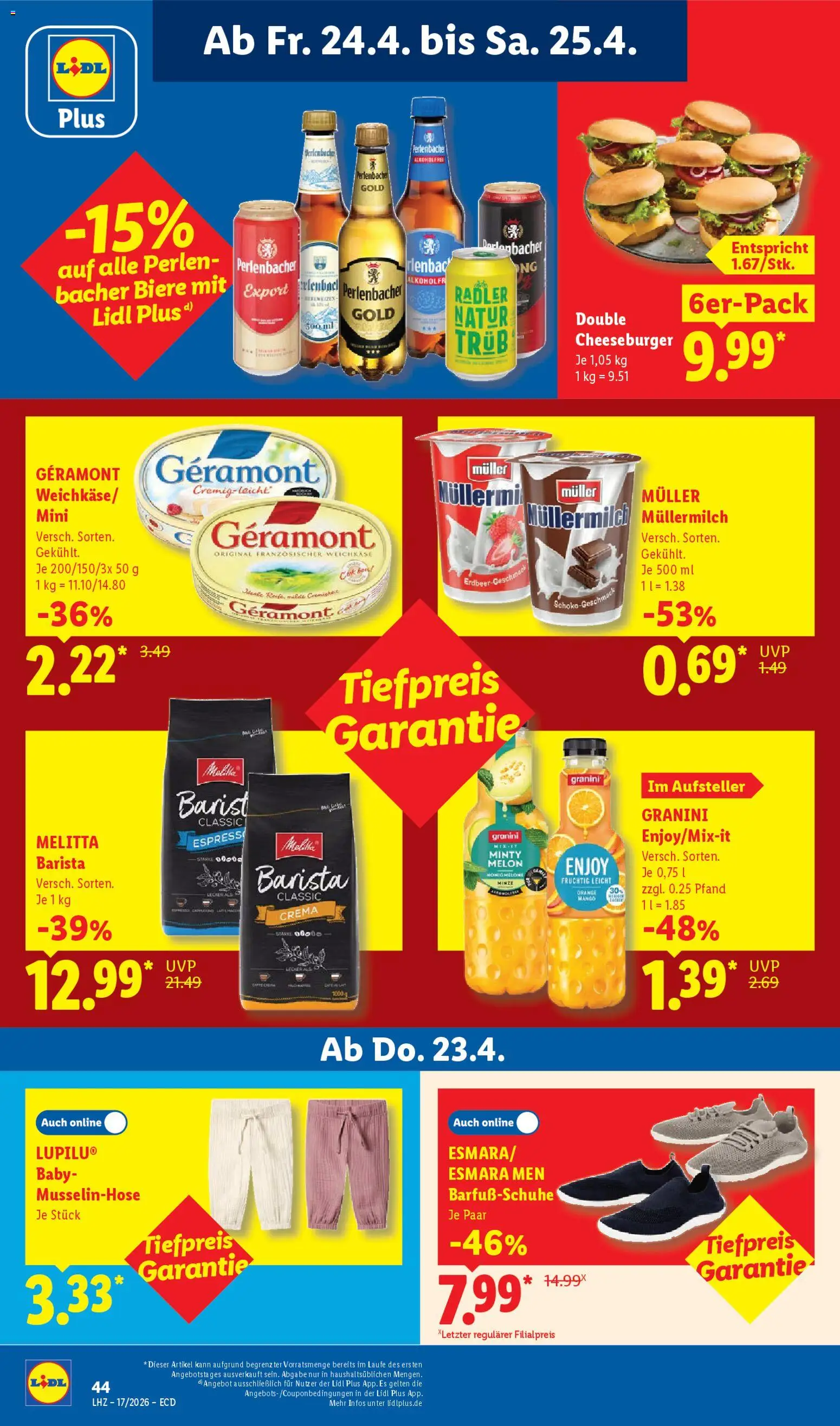 Lidl Německo leták od 20.04.2026 | Strana: 66 | Produkty: Mango, Radler, Perlenbacher, Granini