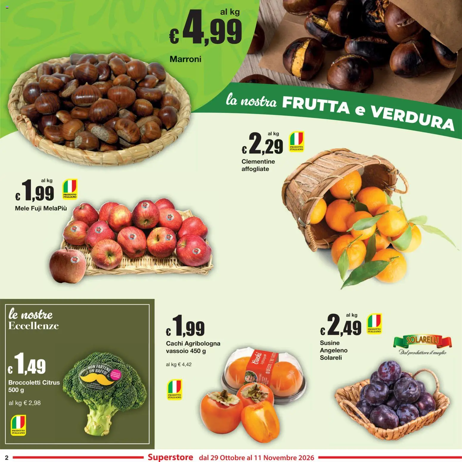 Volantino Sì con Te del 29/10/2026 | Pagina: 2 | Prodotti: Mele, Frutta, Susine, Vassoio