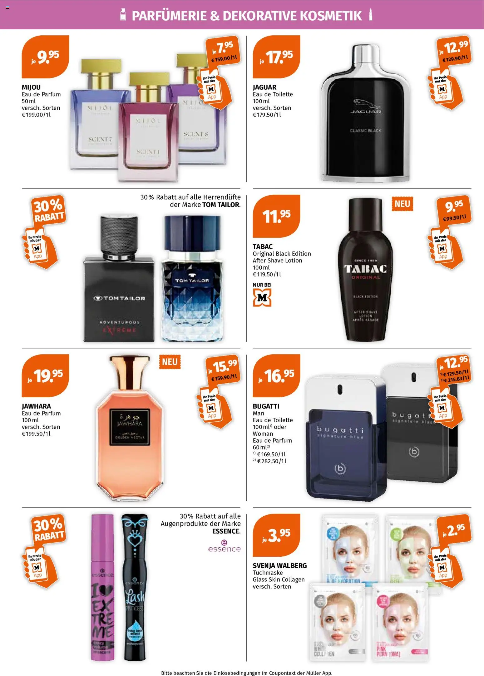 Müller Prospekt – gültig ab 20.07.2026 | Seite: 2 | Produkte: Toilette, Eau de Toilette, Eau de Parfum, Tuchmaske