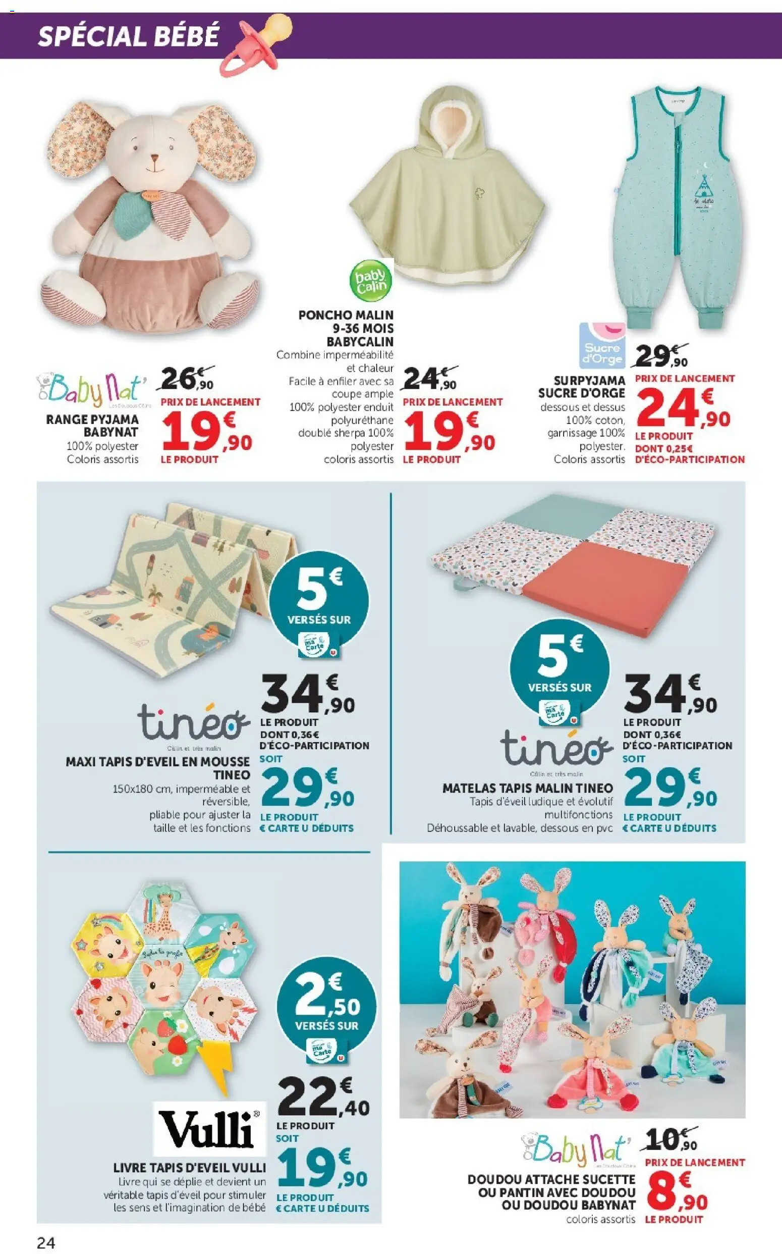 {H1} | Page: 24 | Produits: Sucre, Mousse, Matelas, Pyjama