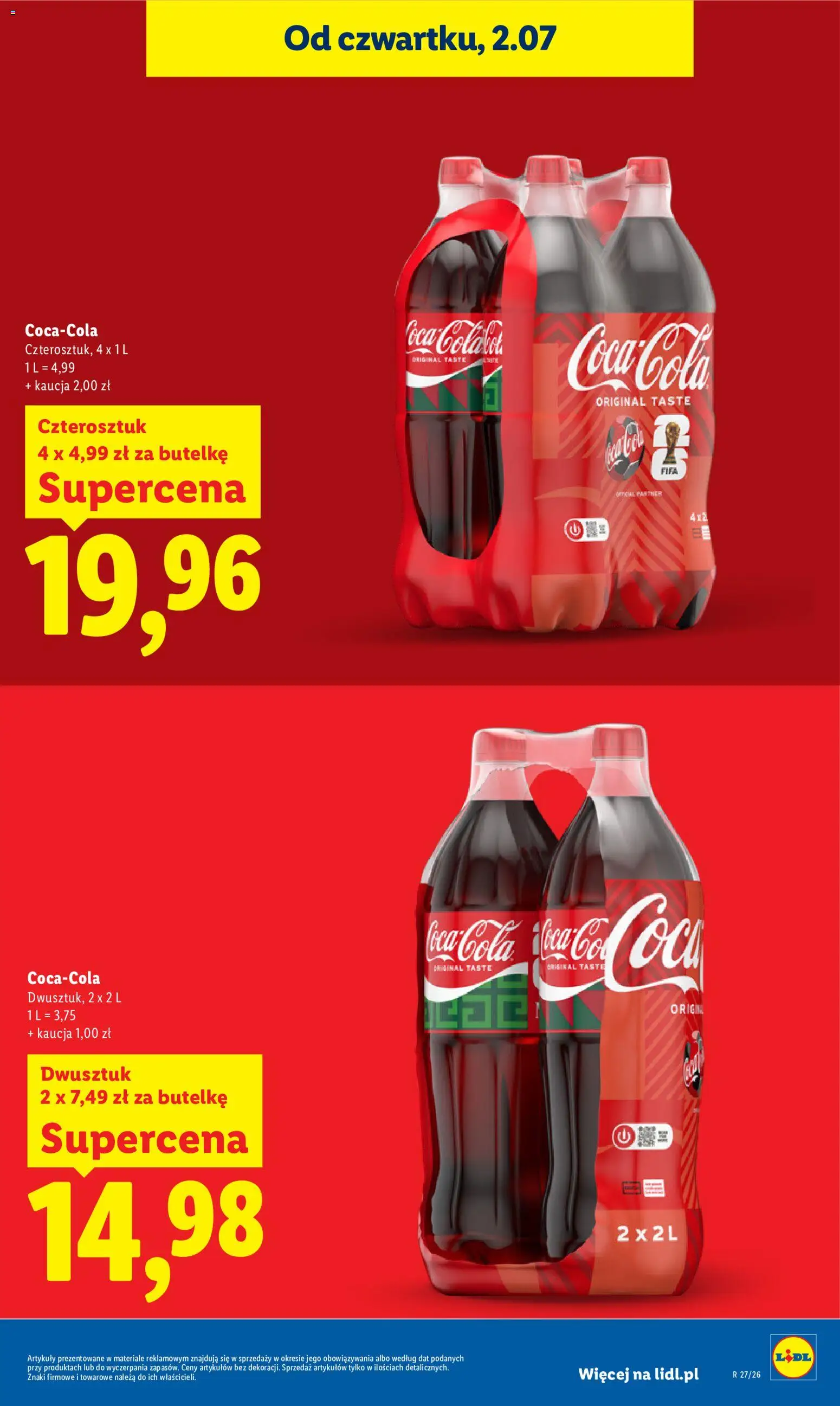 Lidl Polsko leták od 02.07.2026 | Strana: 19 | Produkty: Coca cola, Cola