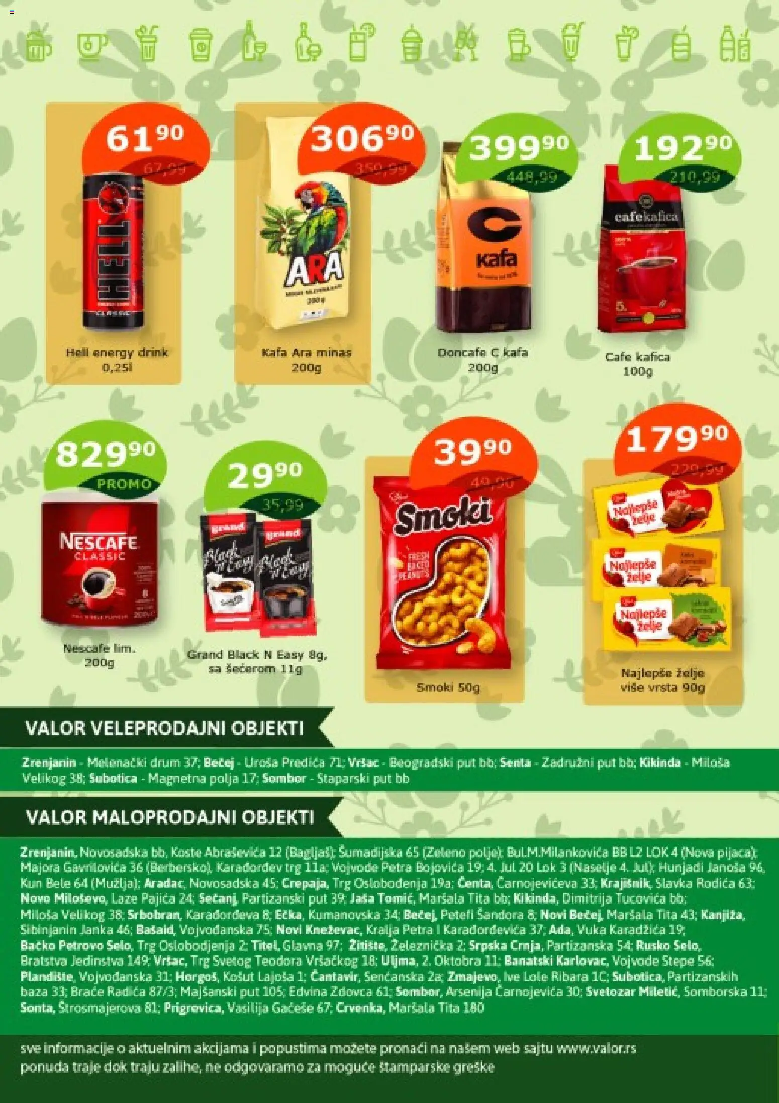 Valor katalog - važi od 16.03.2026 | Strana: 4 | Proizvode: Coca Cola, Borovnica, Breskva, Pepsi