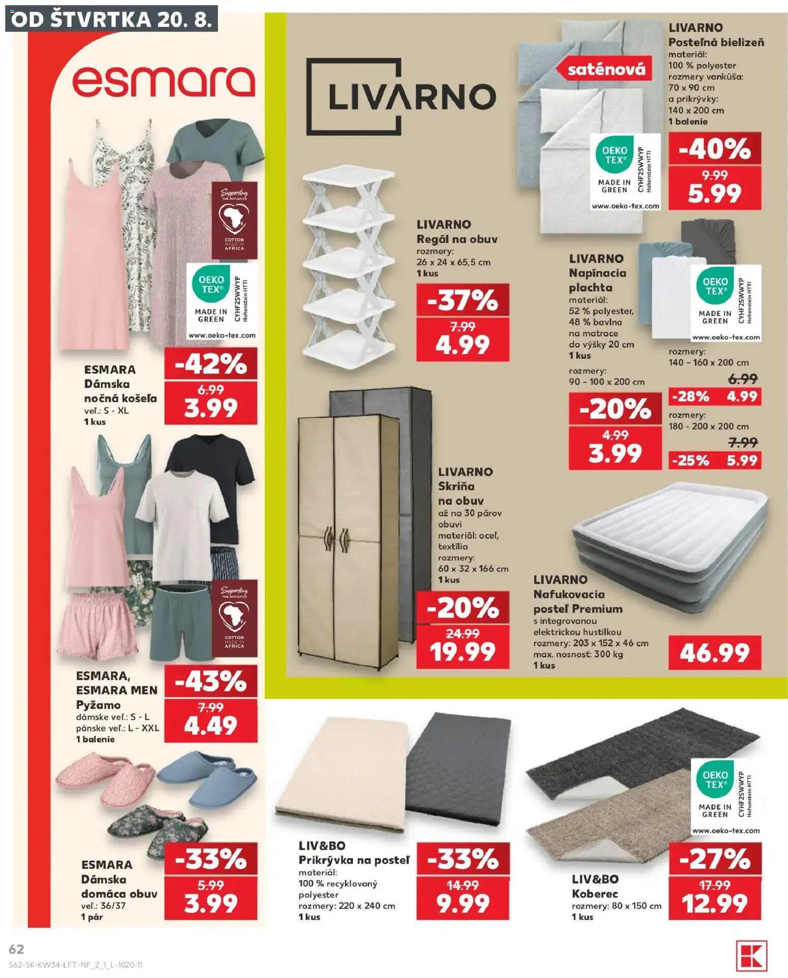 Kaufland SK akciós ujság - amely érvényes a következő dátumtól: 2026.08.20. | Oldal: 62