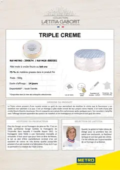 METRO - Prévisualisation de METRO - Collection Laetitia Gaborit valide à partir de 01/01/2026 | Page: 15 | Produits: Poids, Fromage à pâte molle, Pâte, Brie
