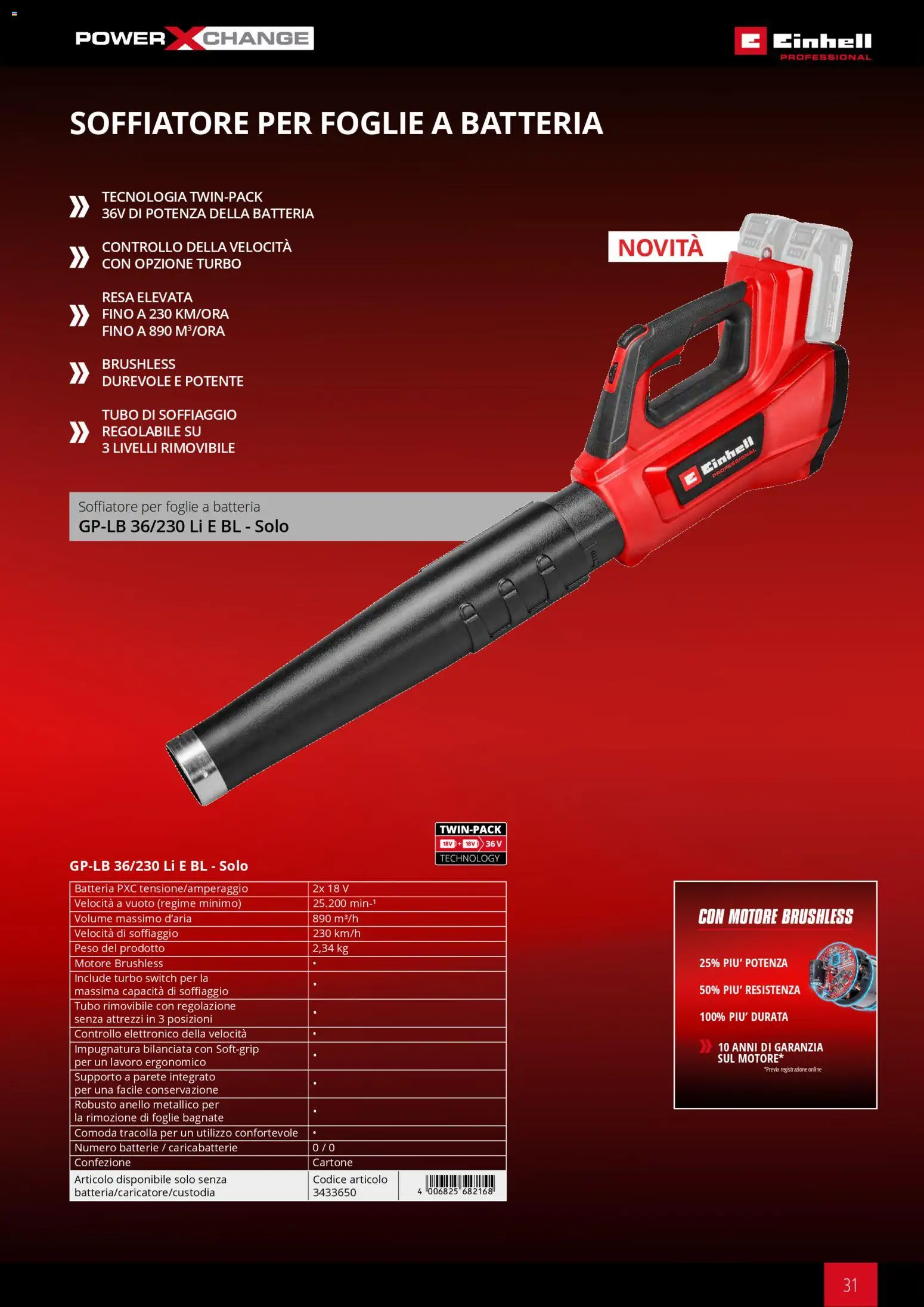 Volantino Einhell del 17.03.2026 | Pagina: 33 | Prodotti: Anello, Batteria, Batterie, Caricabatterie