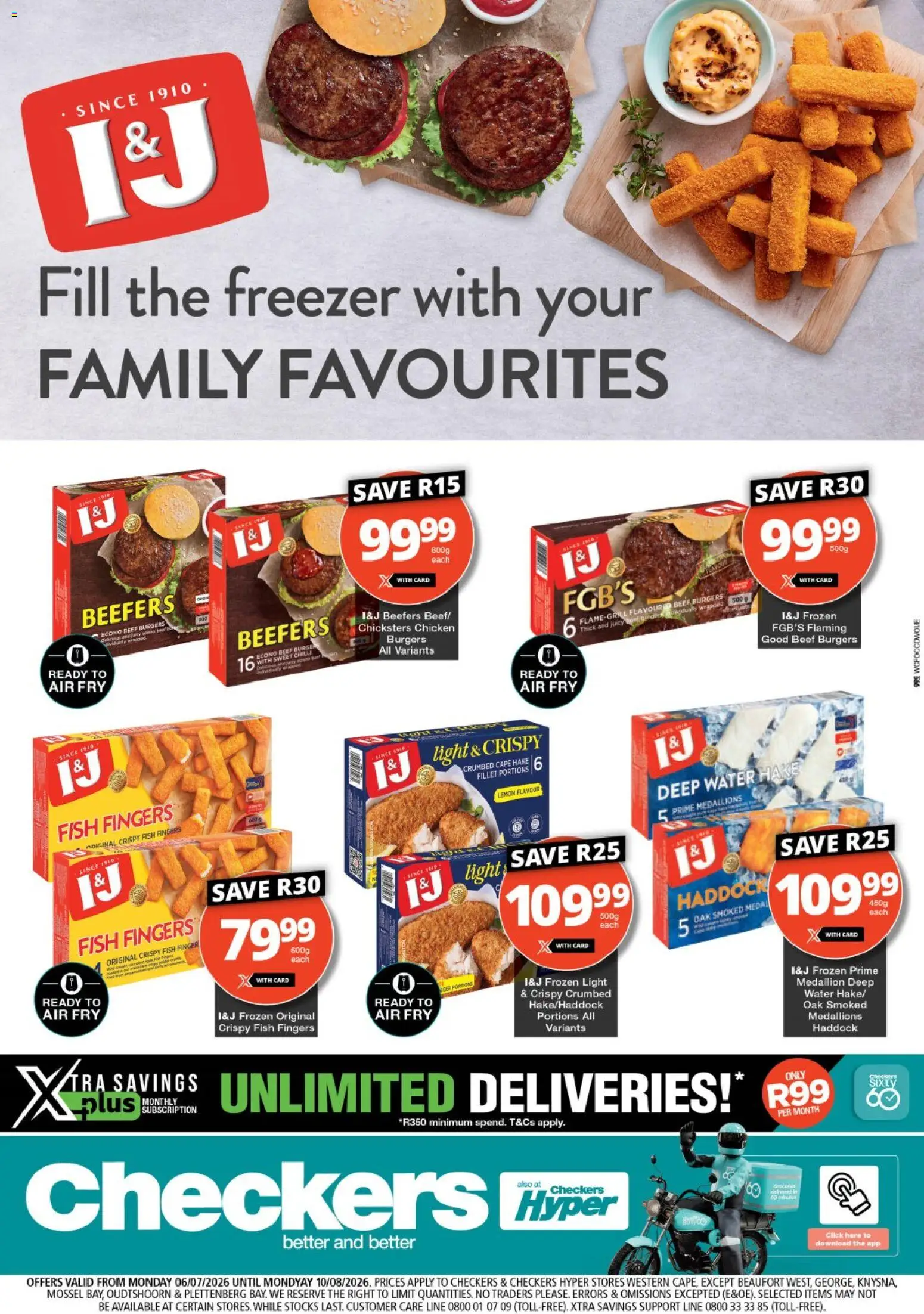 New Checkers catalogue – valid from 06/07/2026 | Page: 1 | Products: Fish, Beef, Burgers, Lemon