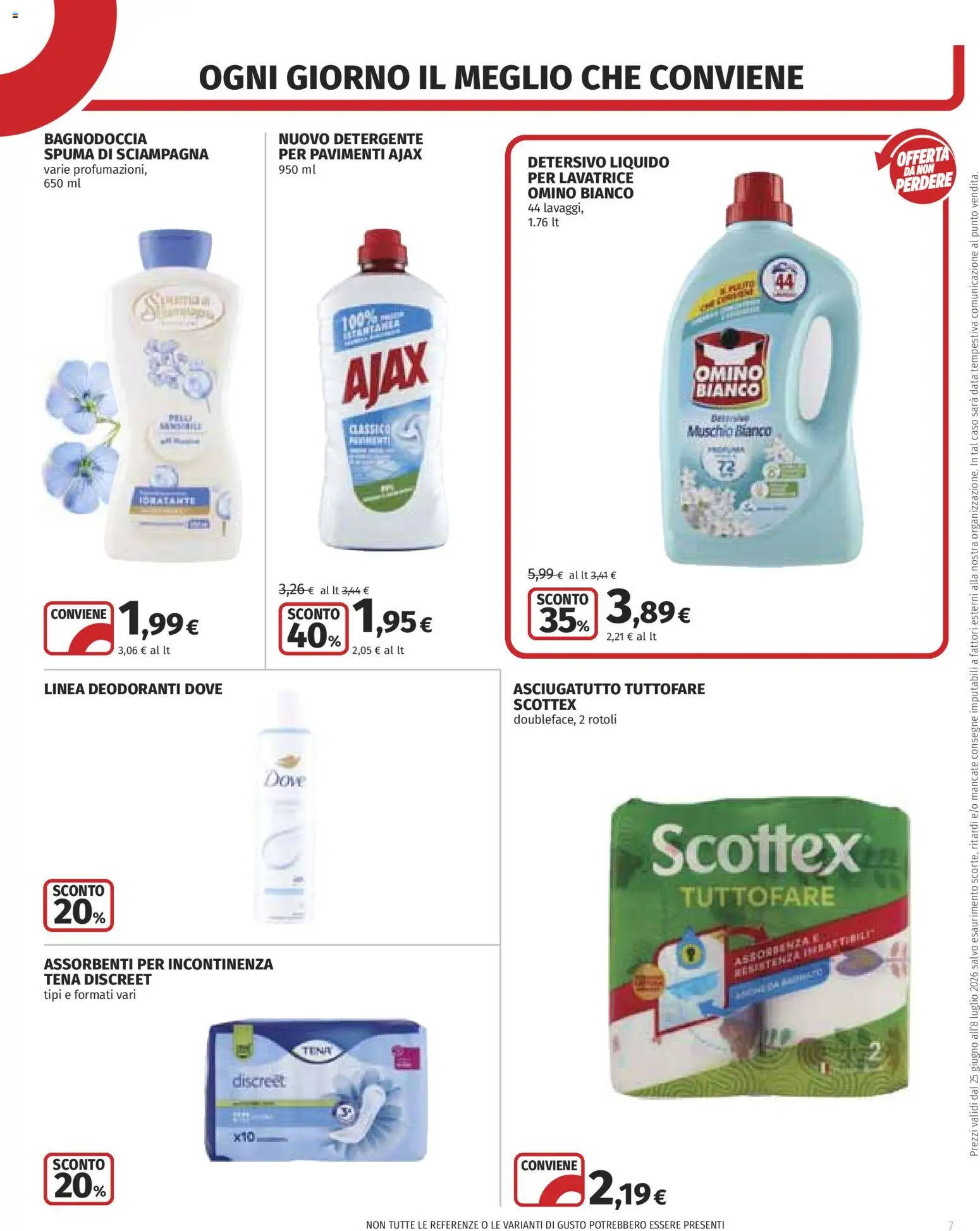 Volantino COOP del 25/06/2026 | Pagina: 7 | Prodotti: Detergente, Lavatrice, Asciugatutto