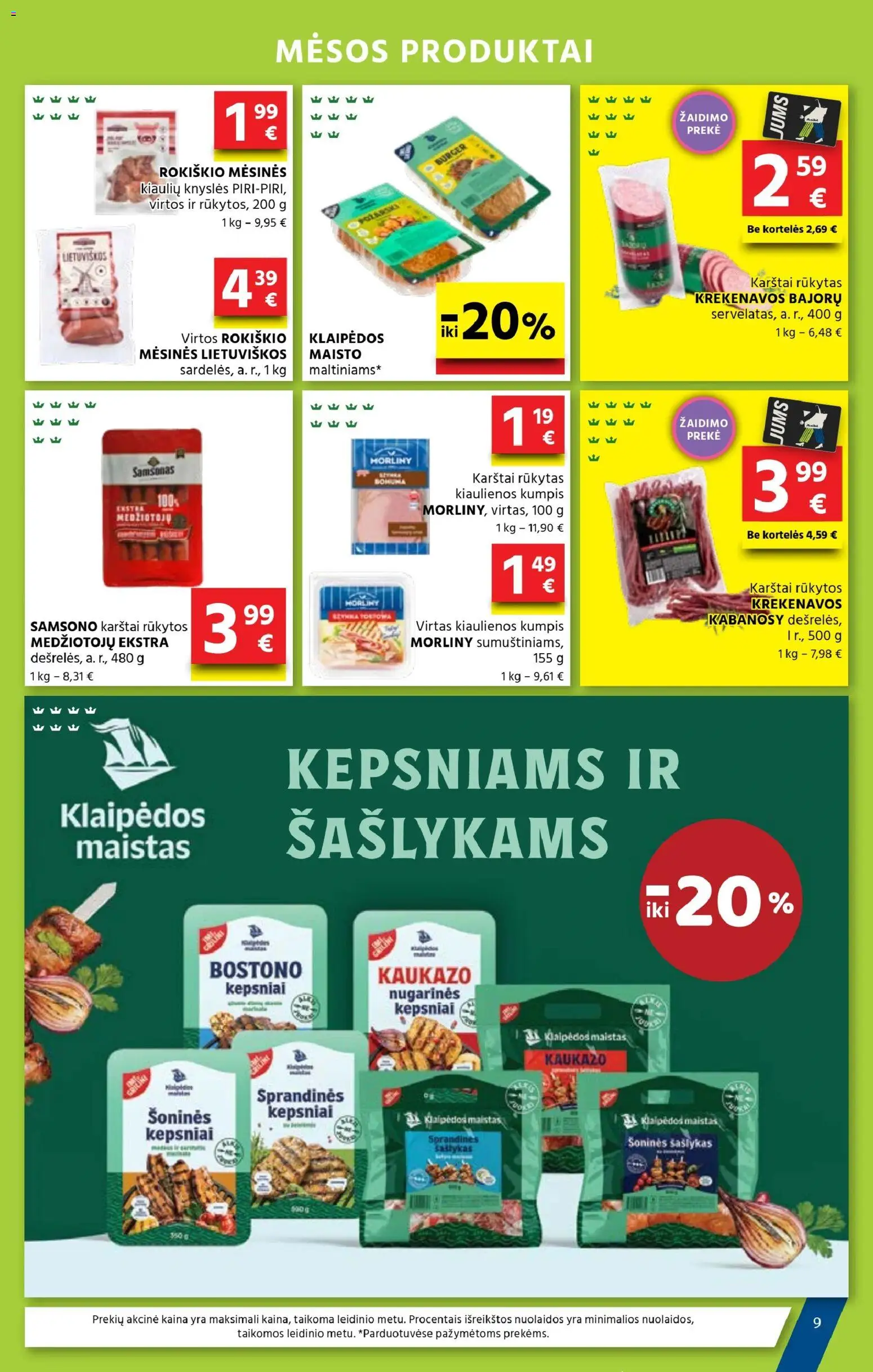AIBE akcijos nuo 2026.07.23 | Puslapis: 9 | Prekių: Kiaulienos, Kumpis