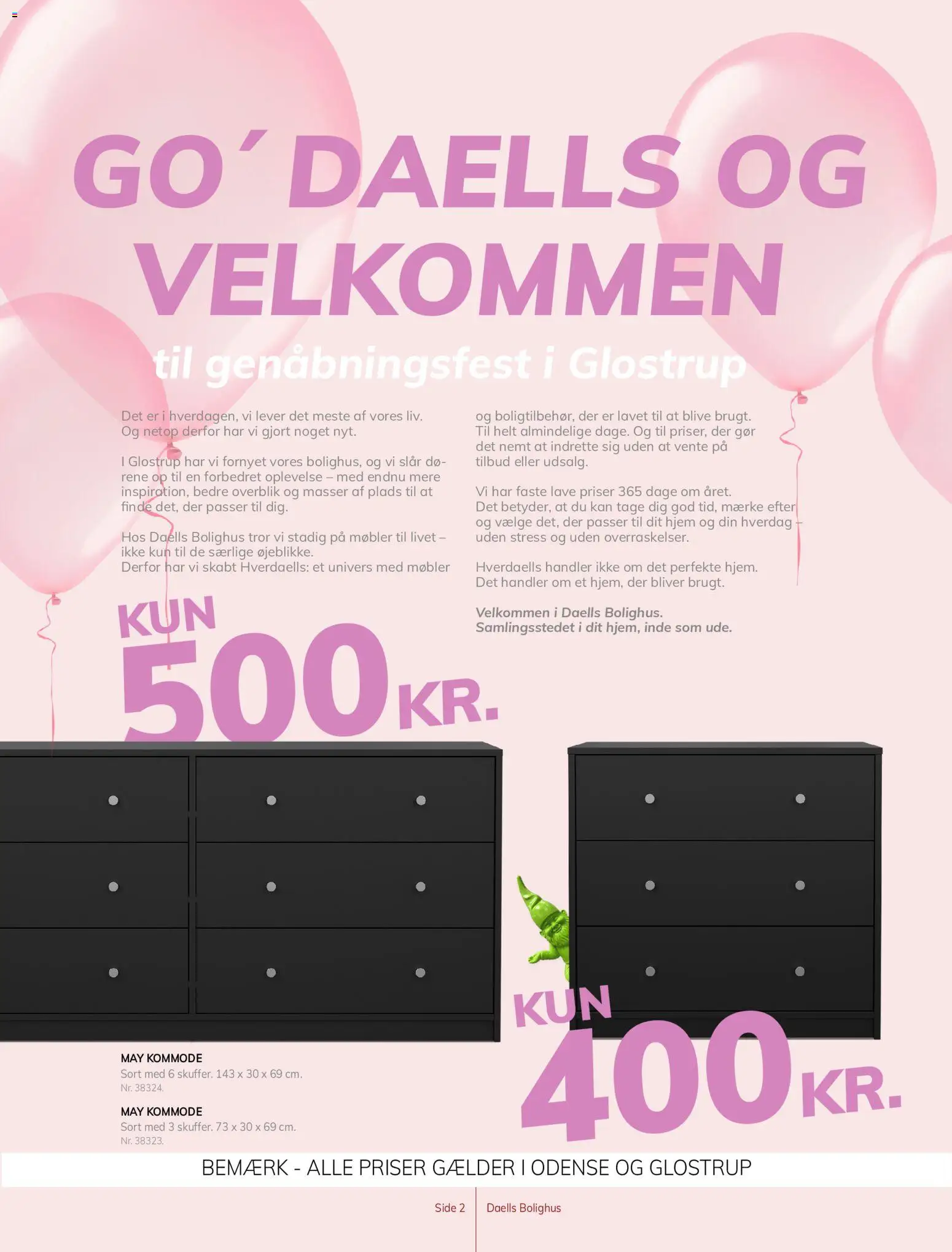 Daells Bolighus tilbudsavis – gyldig fra 15.05.2026 | Side: 2 | Produkter: Kommode, Søm