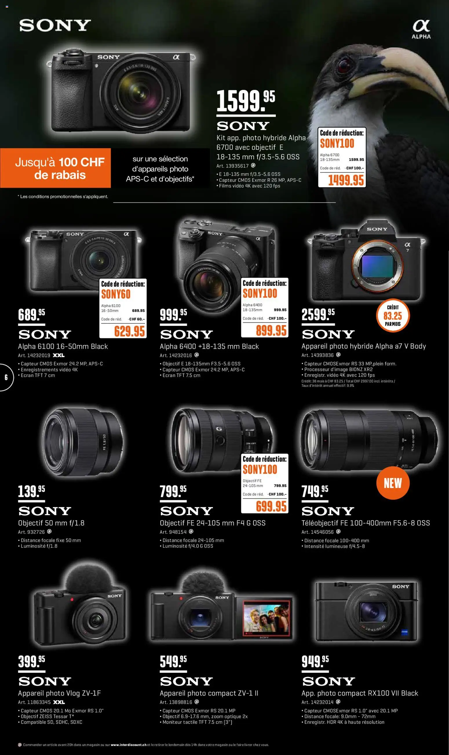 Interdiscount aktionen Offres – gültig ab 07.09.2026 | Seite: 6 | Produkte: Video, Sony